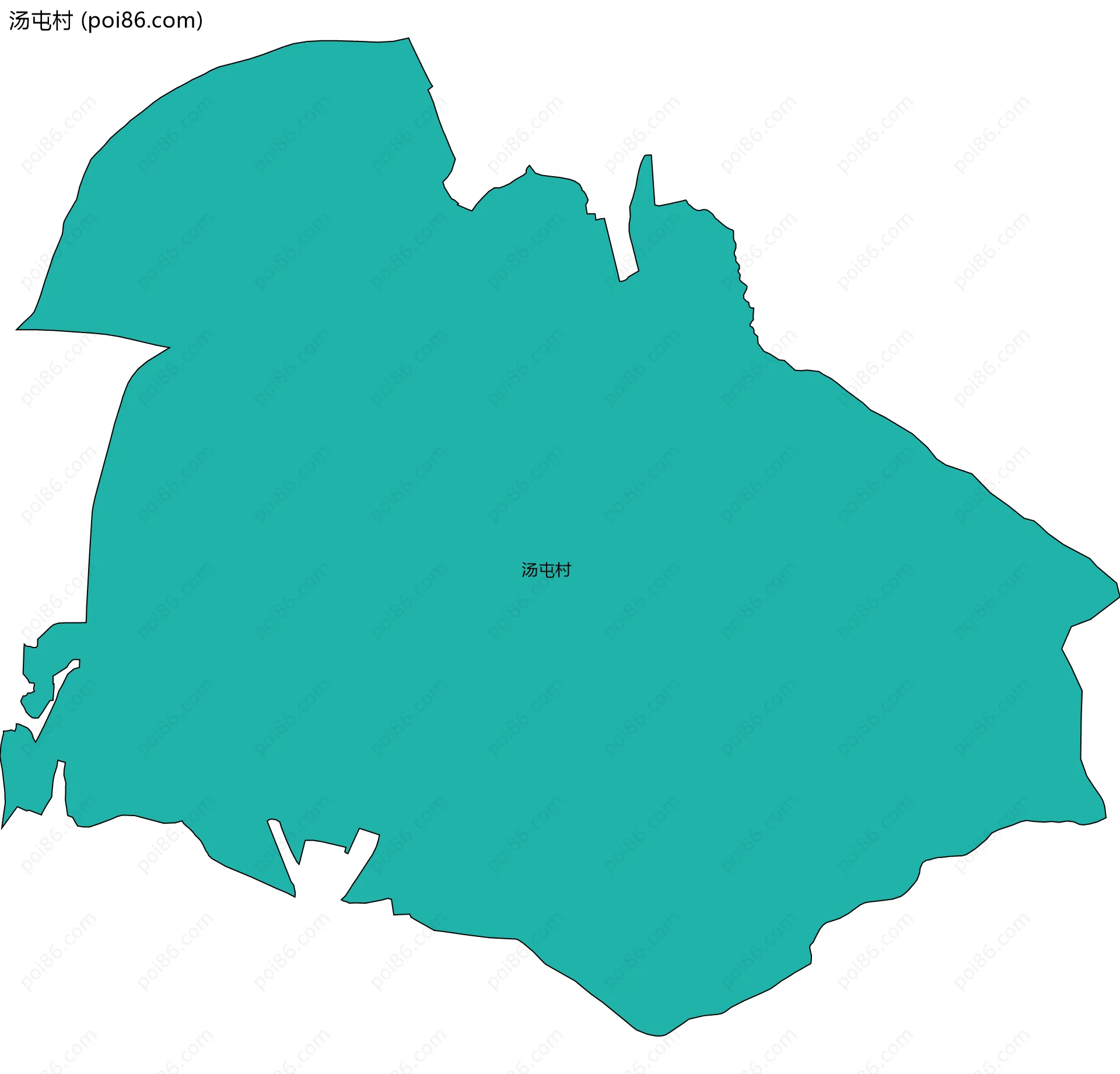 汤屯村边界地图