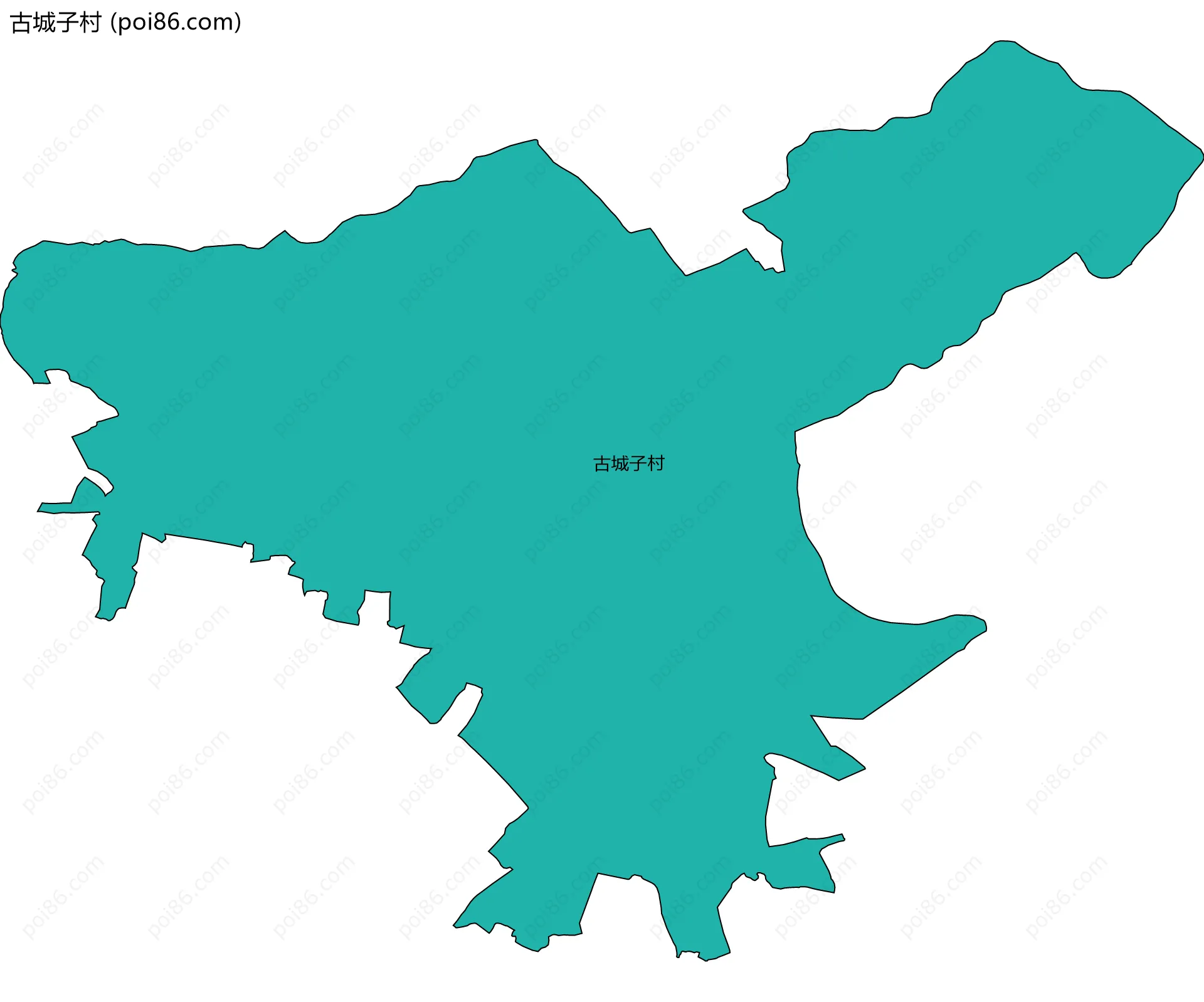 古城子村边界地图