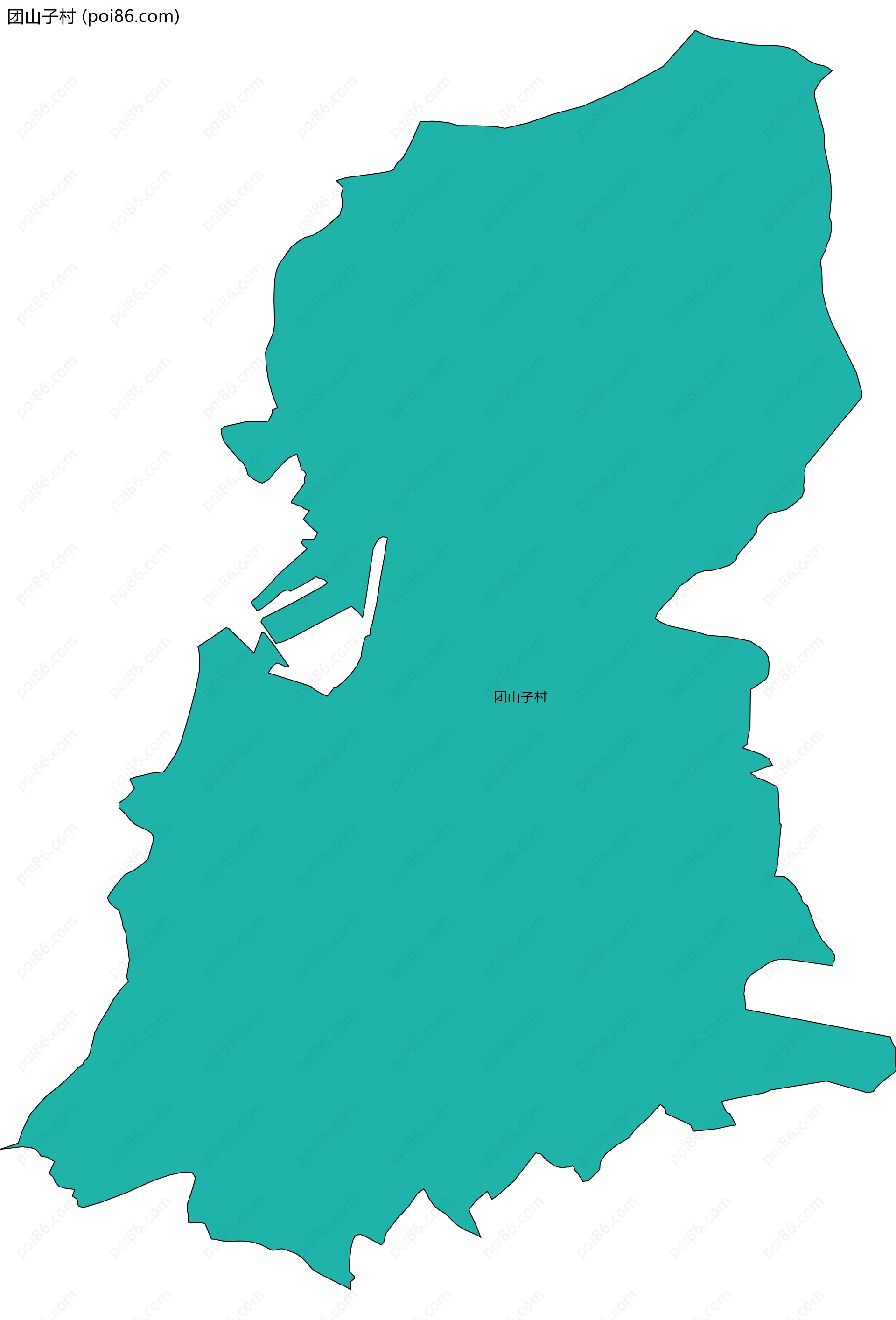 团山子村边界地图