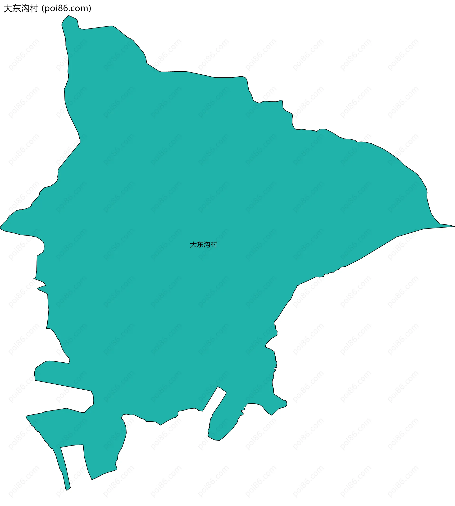 大东沟村边界地图