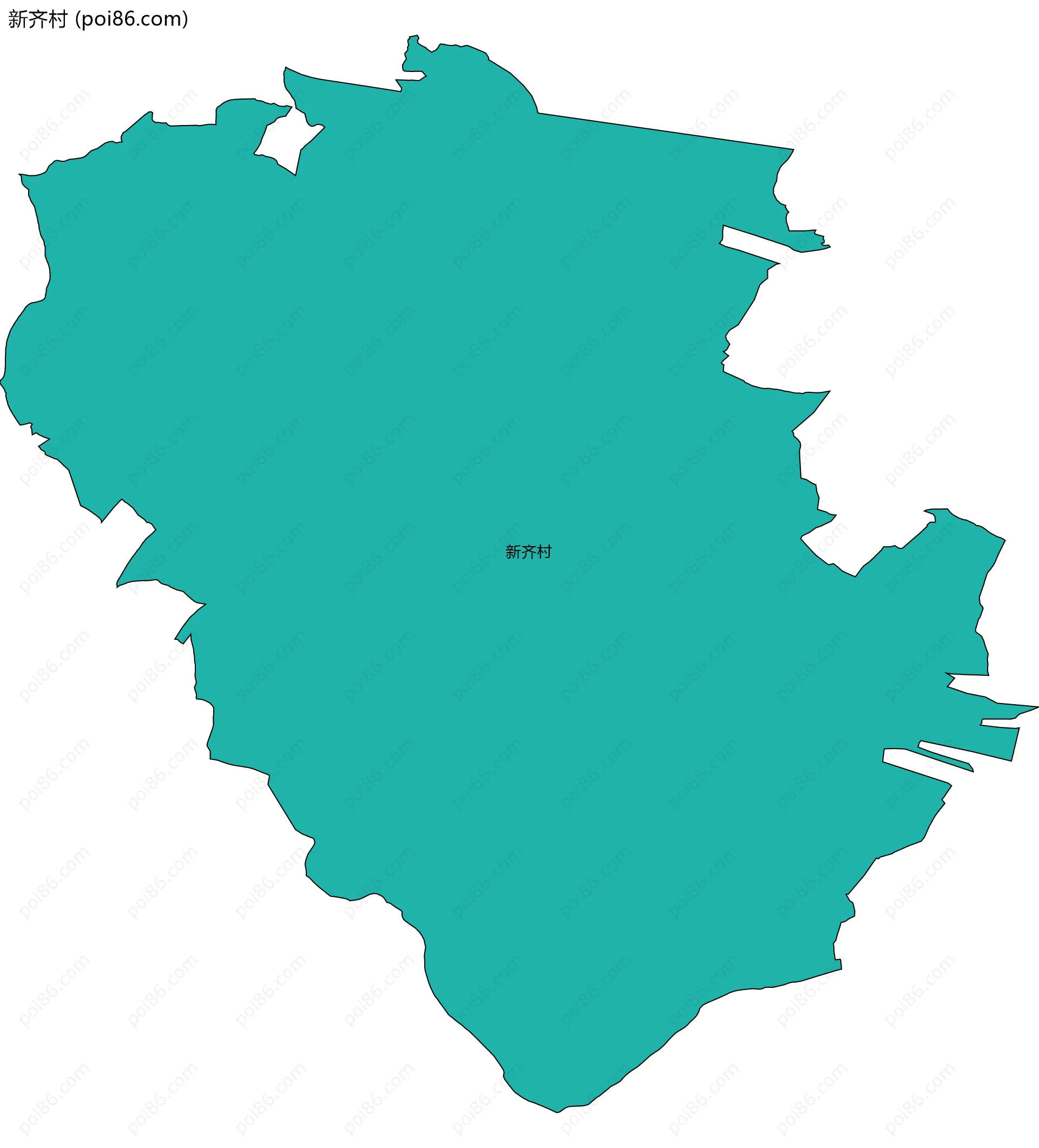 新齐村边界地图