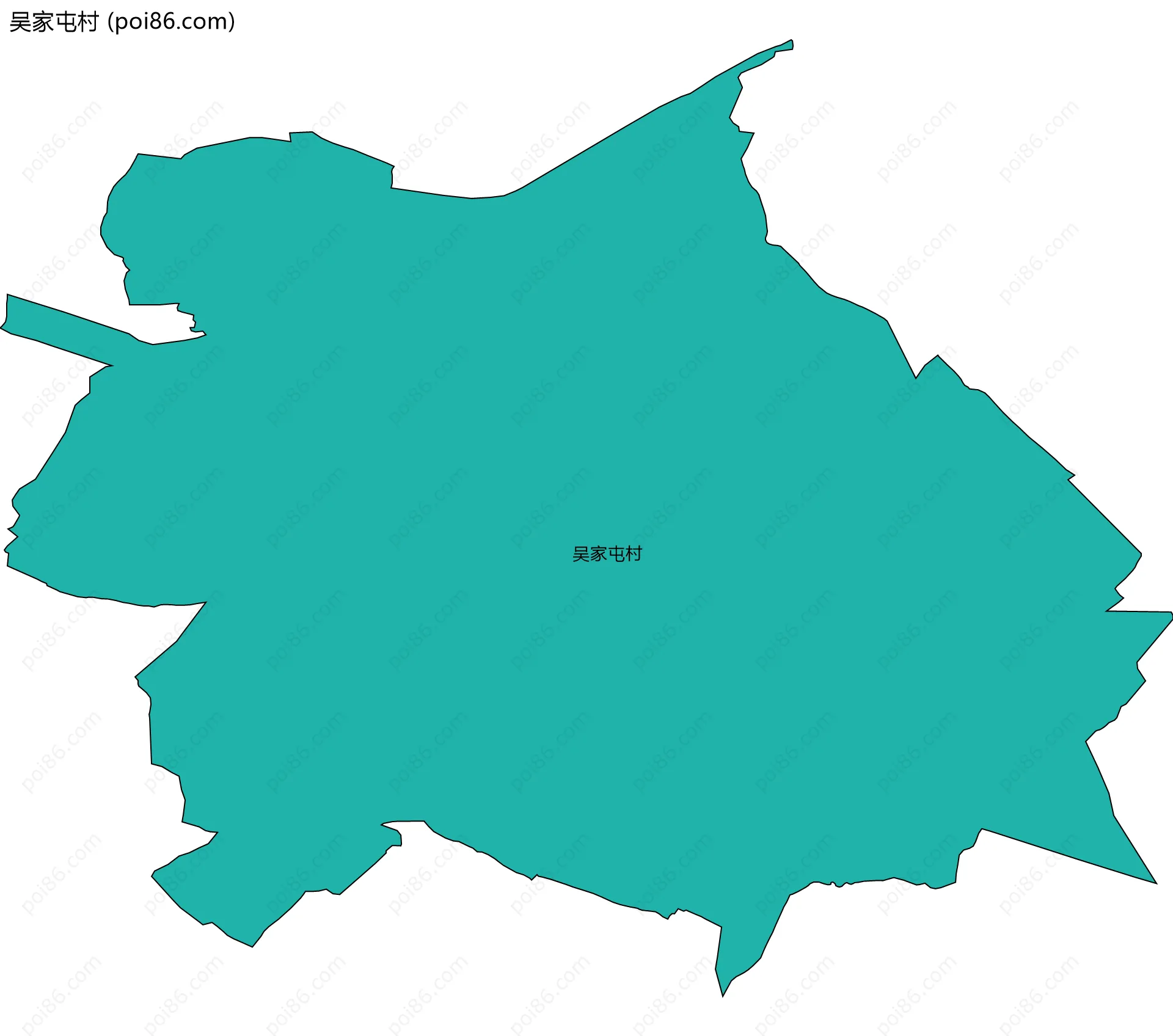 吴家屯村边界地图