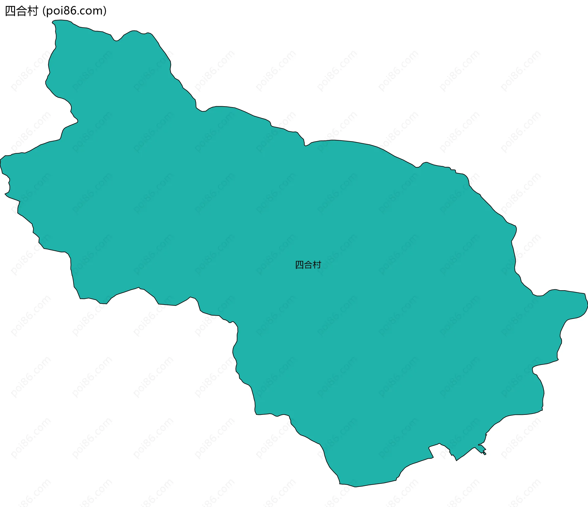 四合村边界地图