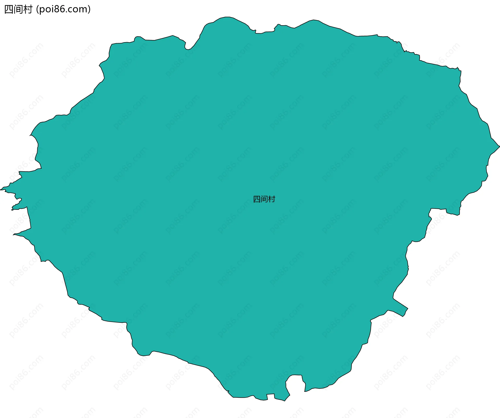 四间村边界地图