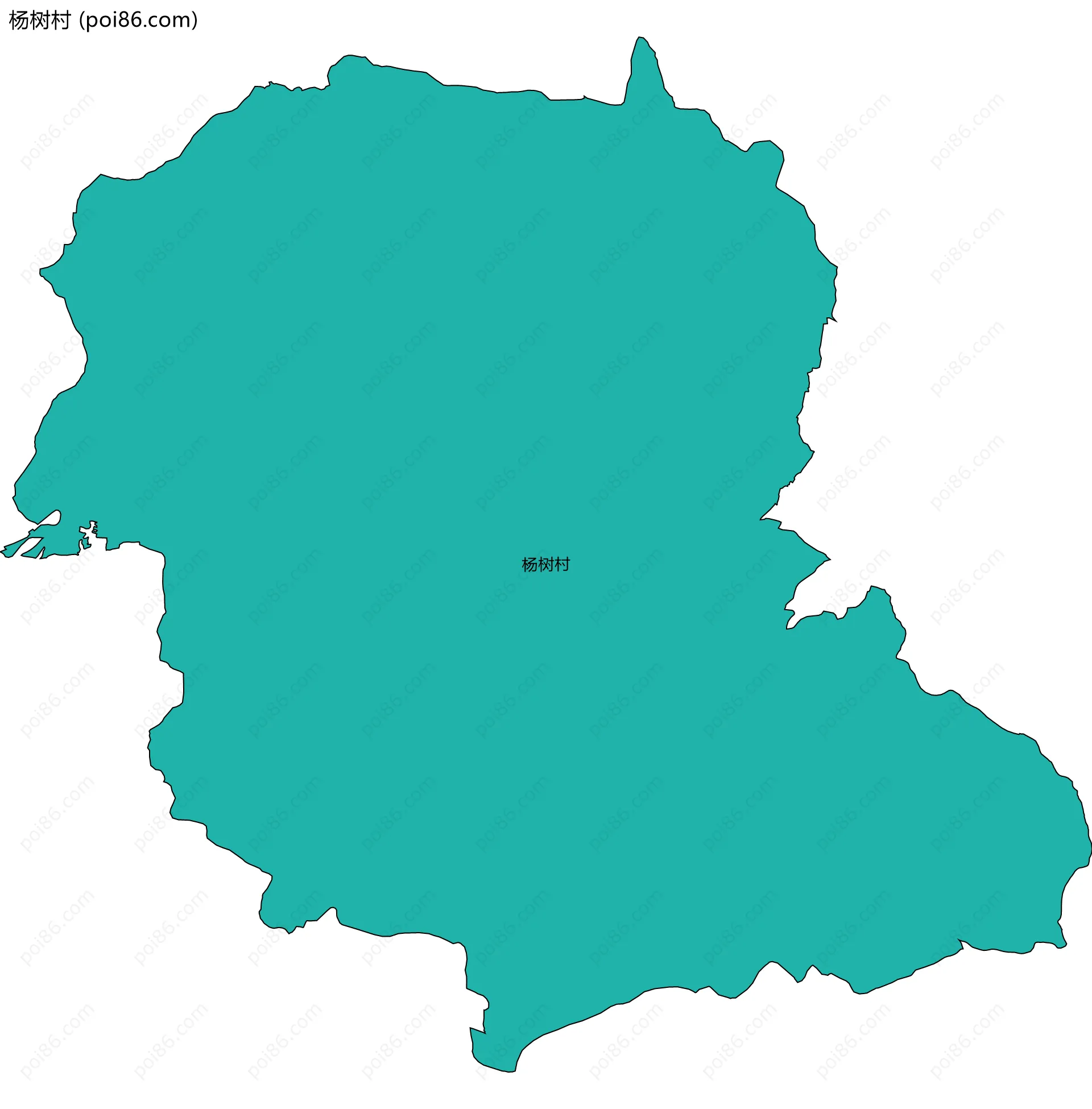 杨树村边界地图