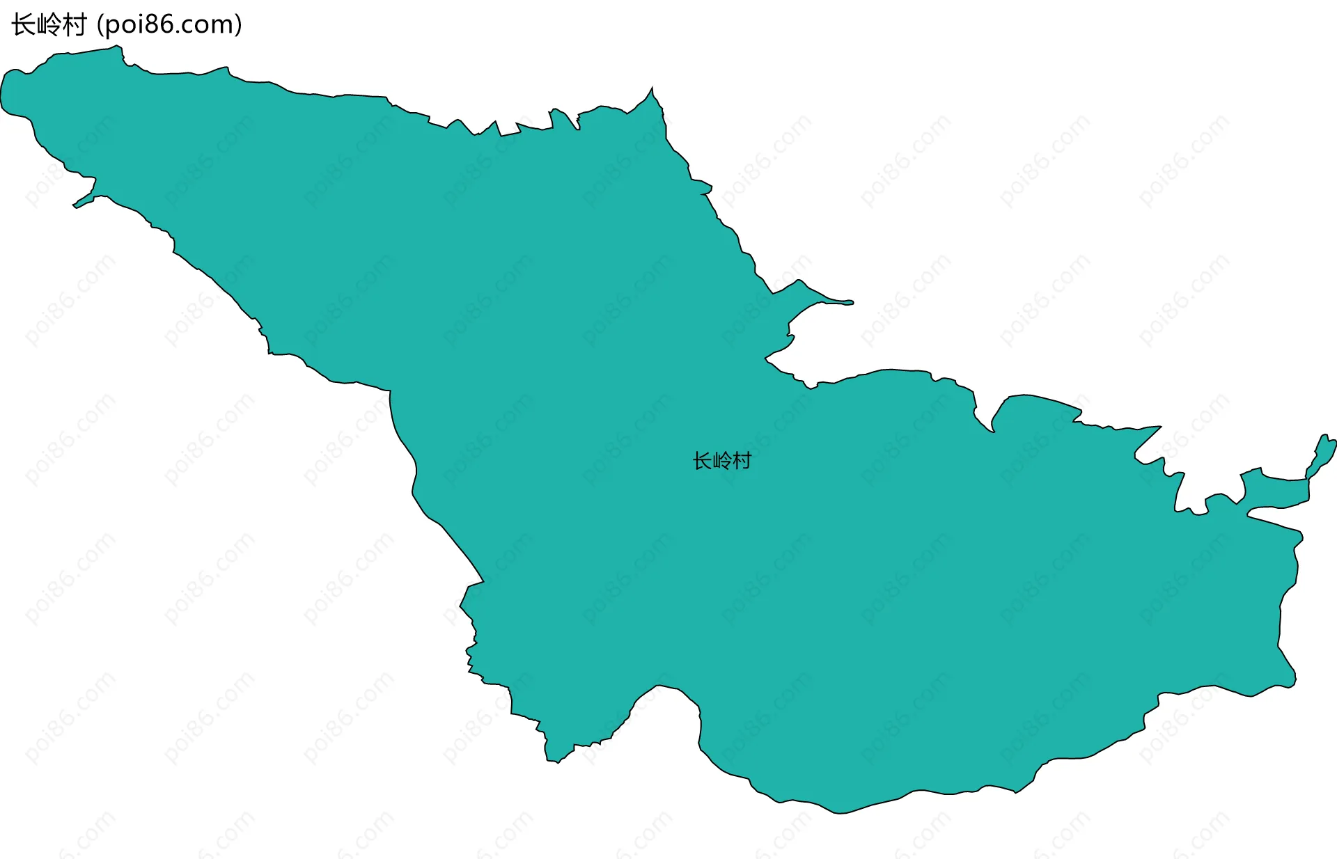 长岭村边界地图