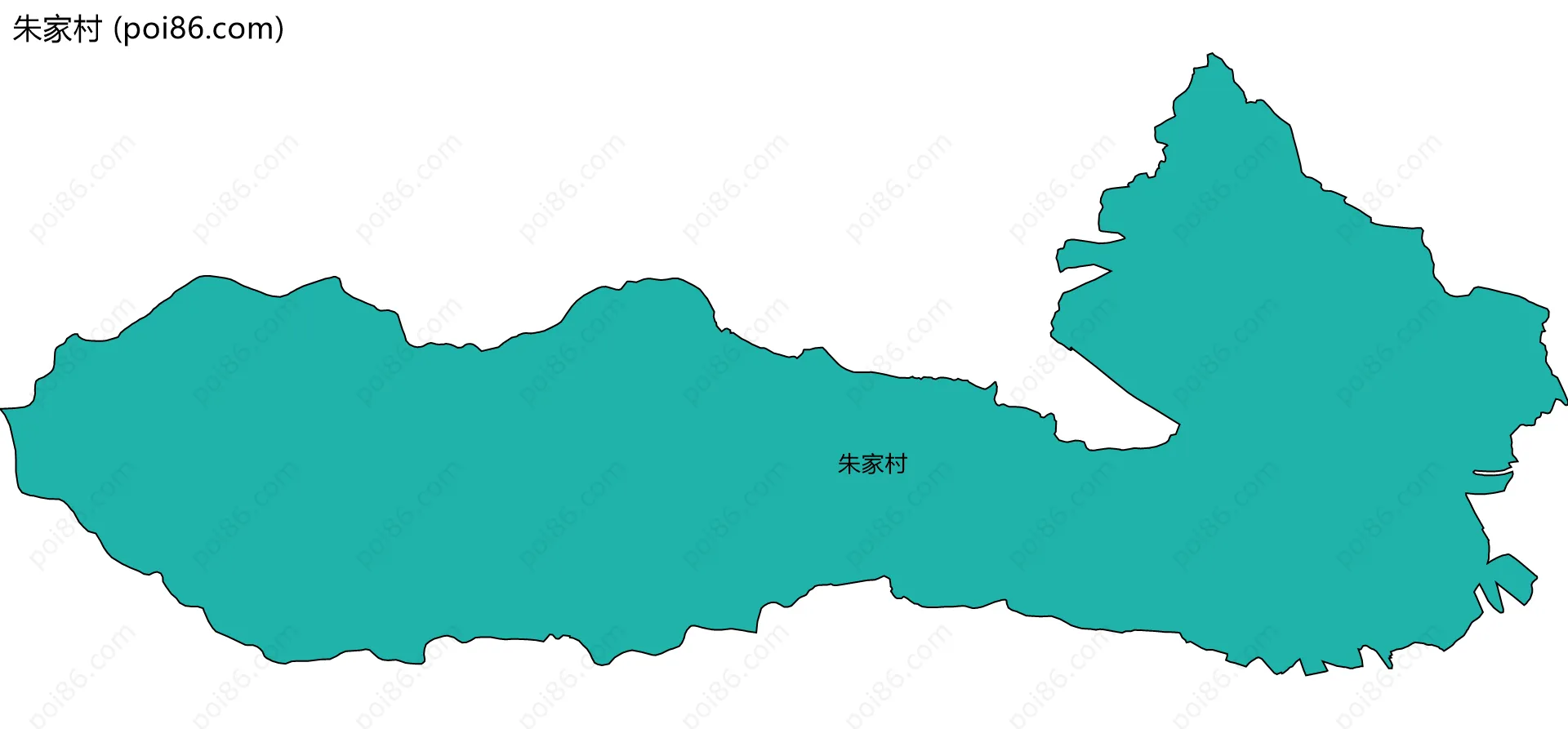 朱家村边界地图