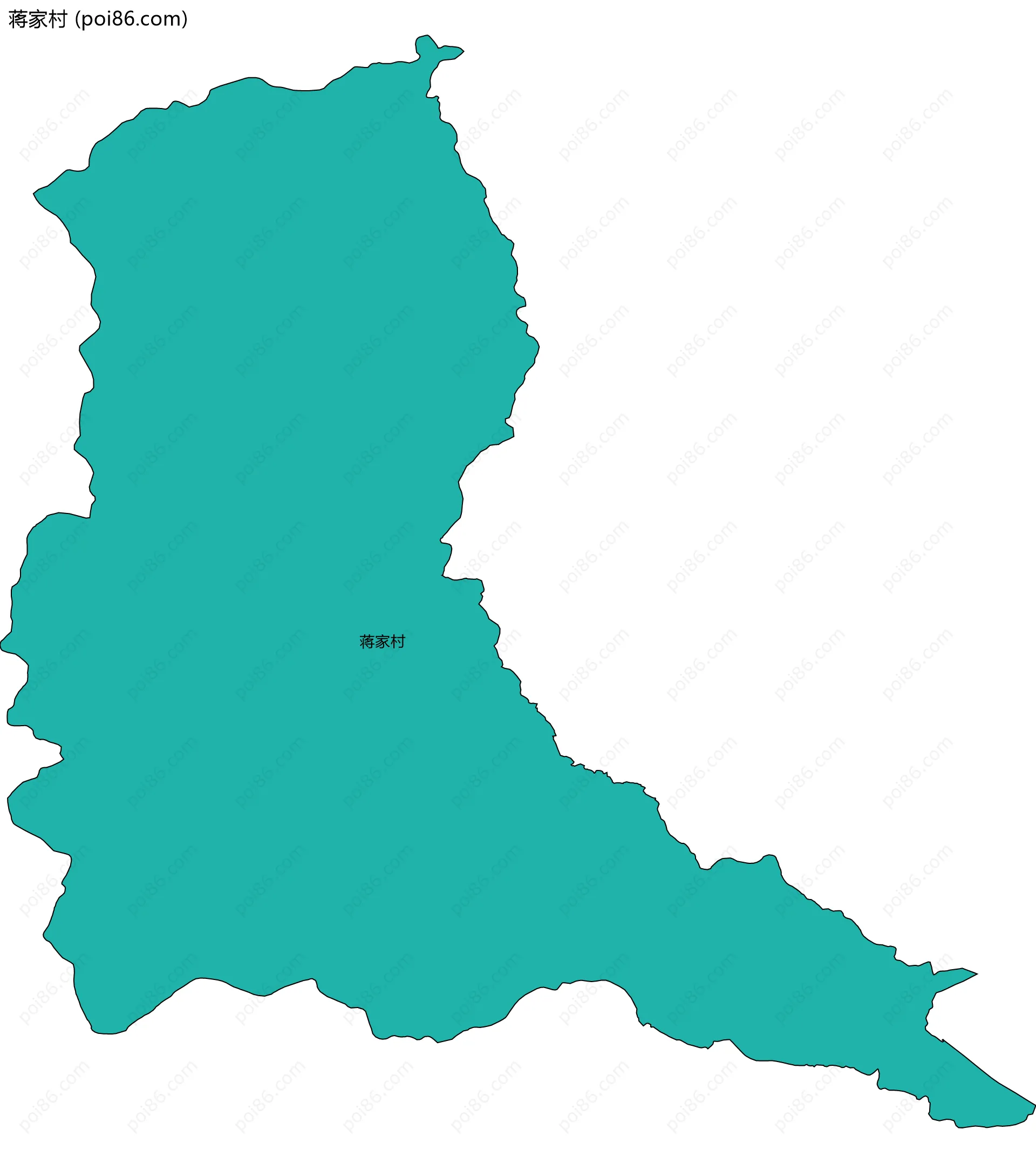 蒋家村边界地图