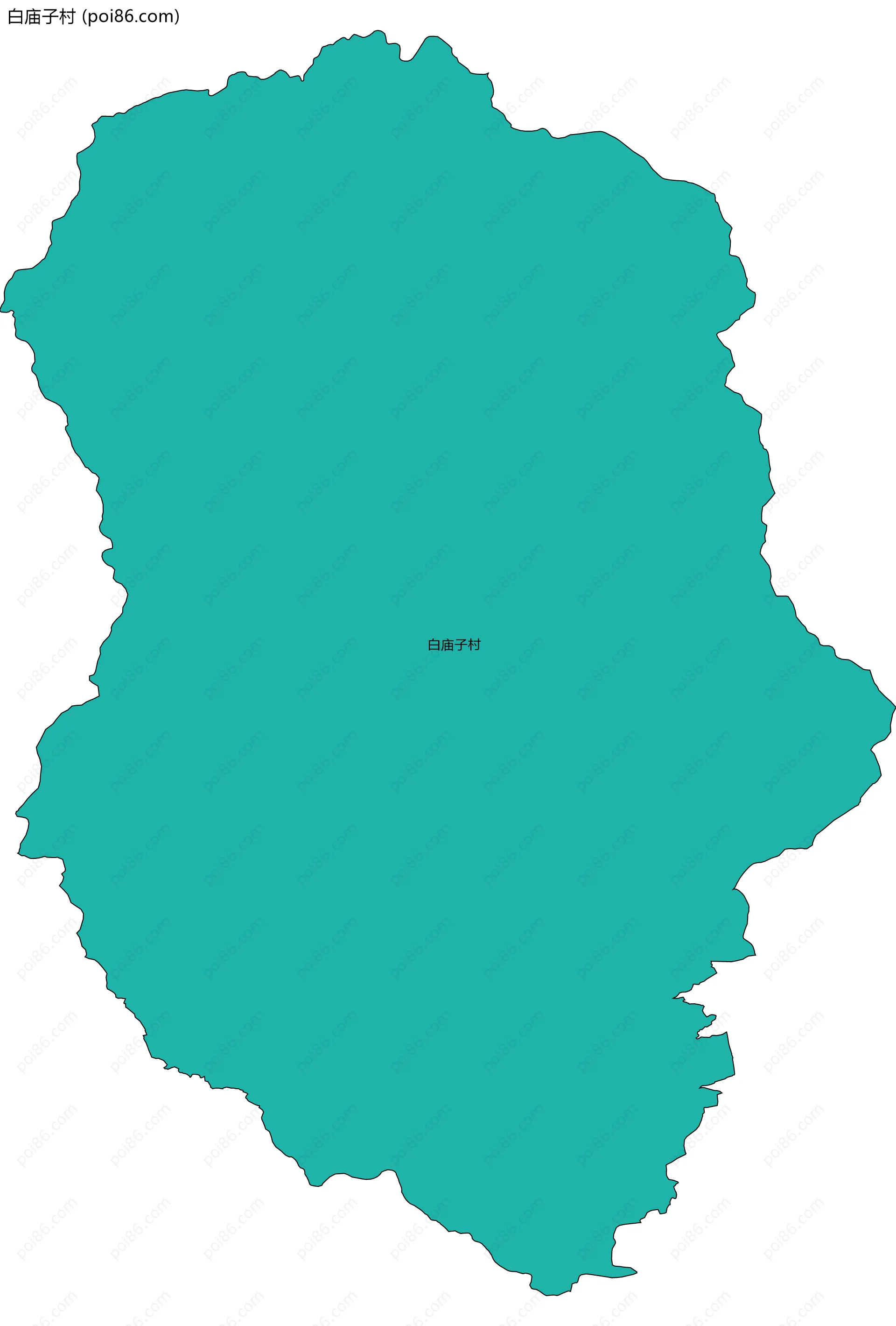 白庙子村边界地图