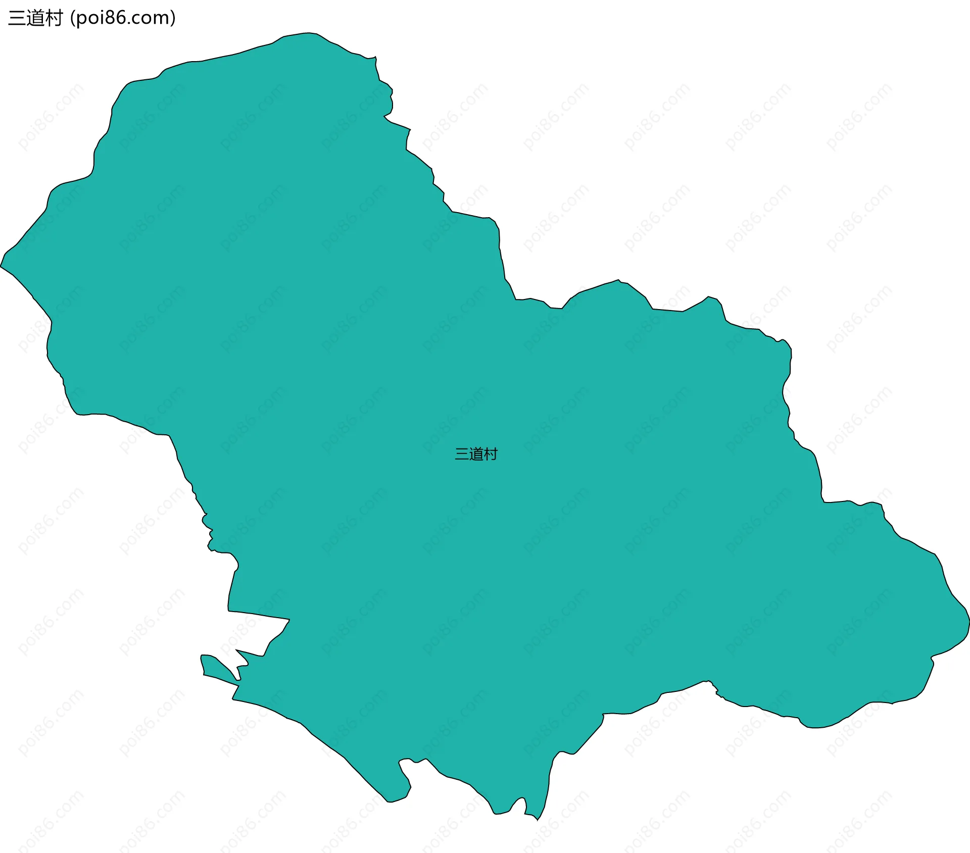 三道村边界地图