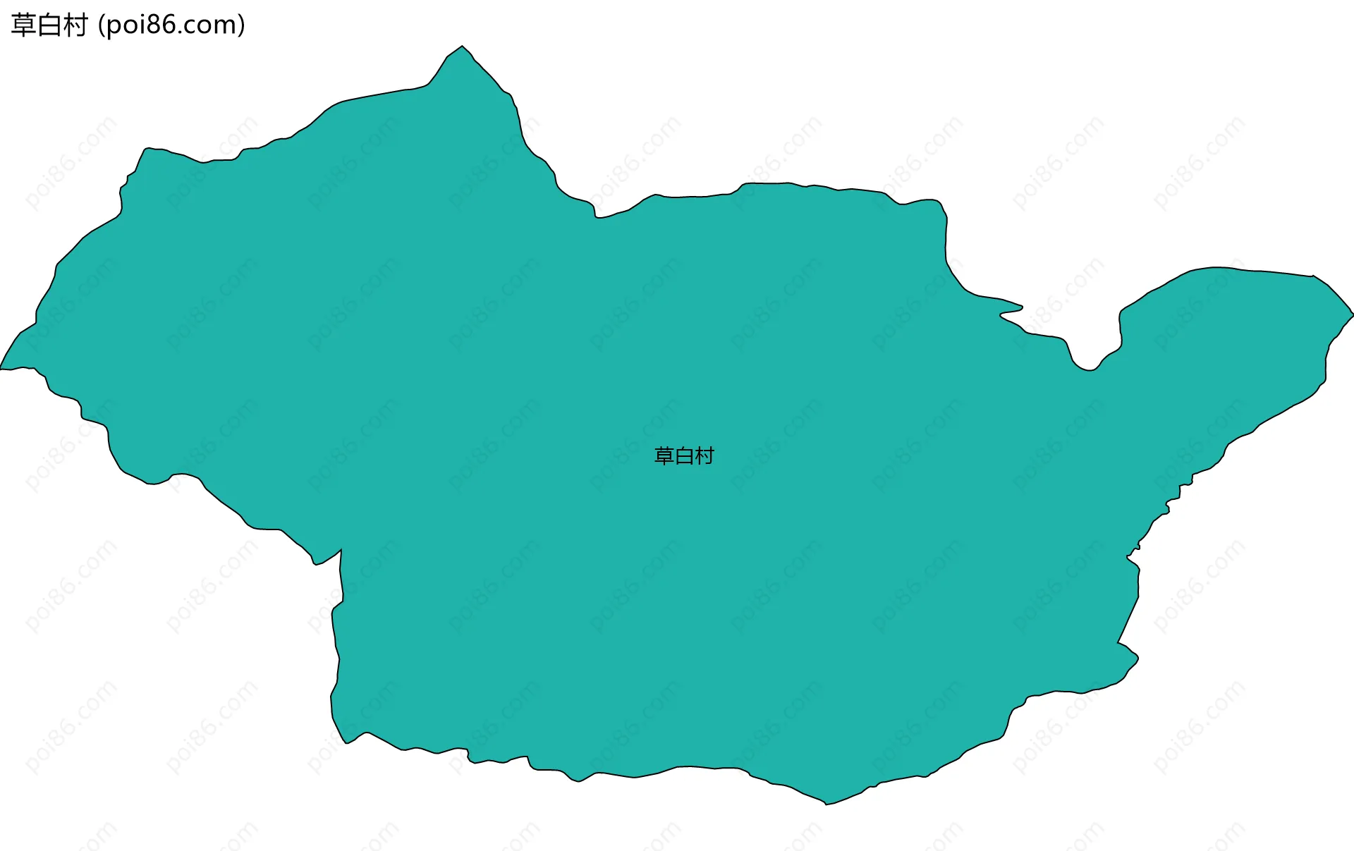 草白村边界地图