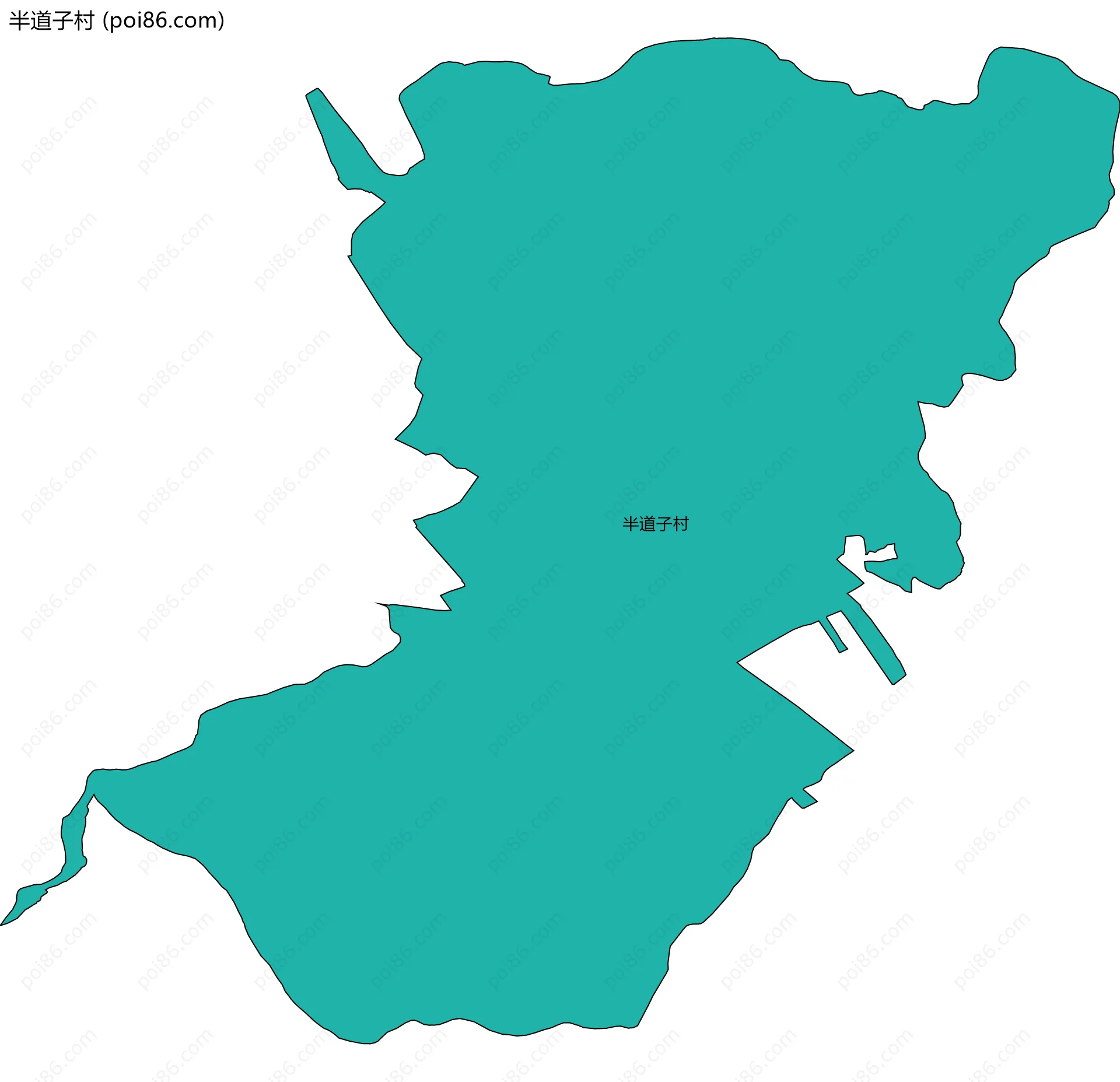 半道子村边界地图