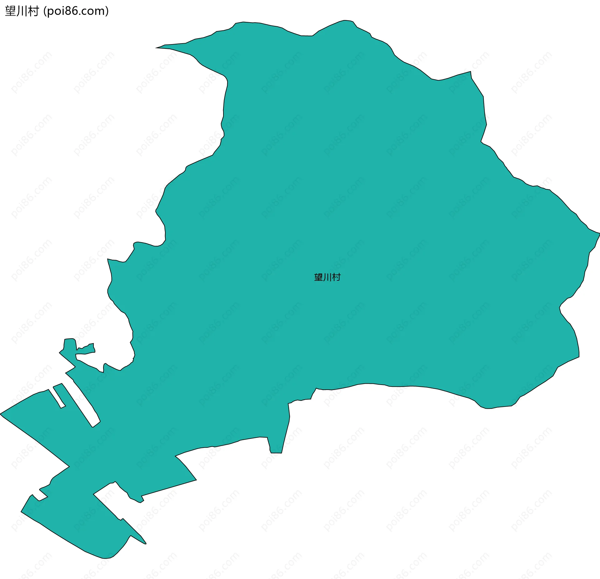 望川村边界地图