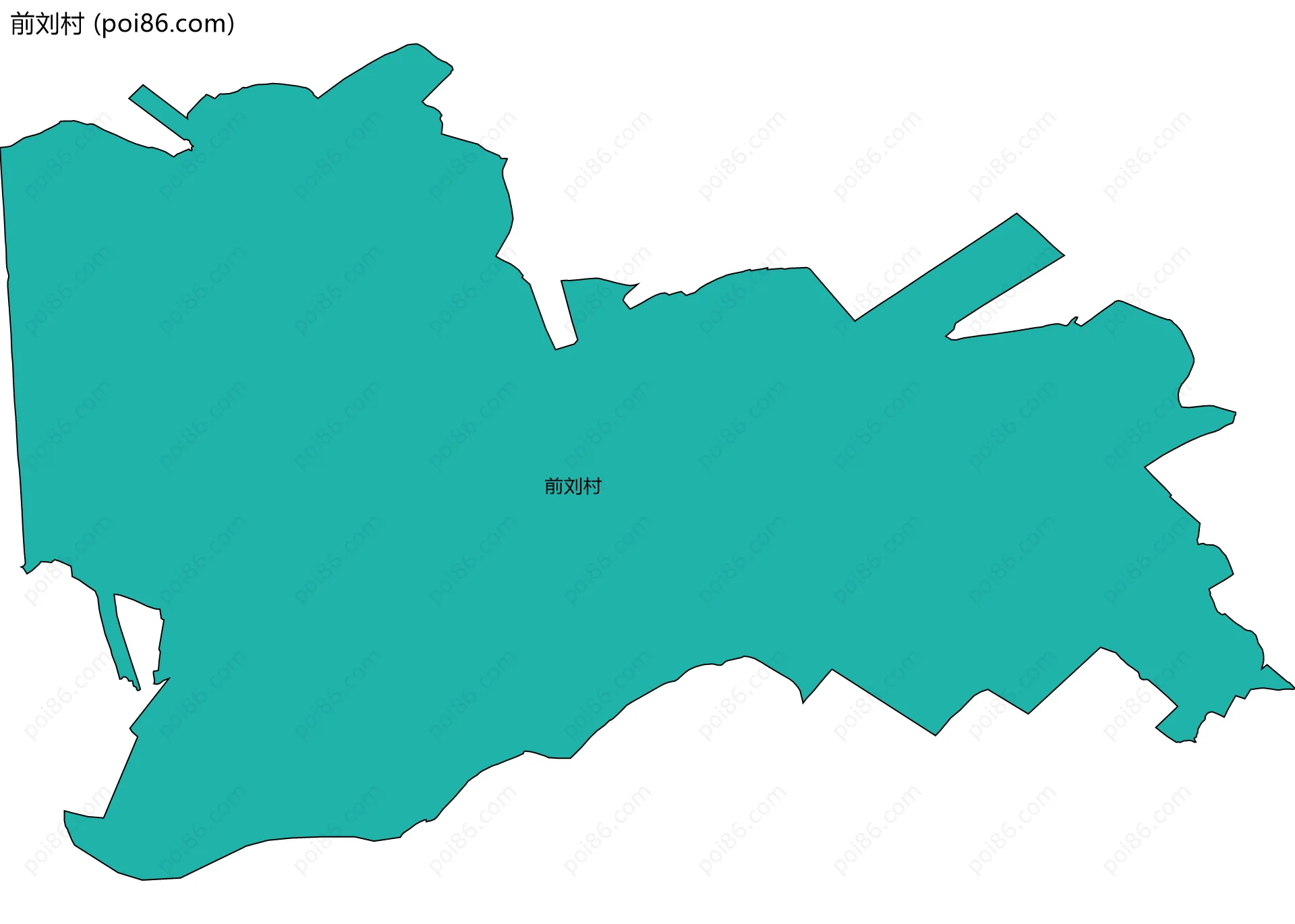 前刘村边界地图