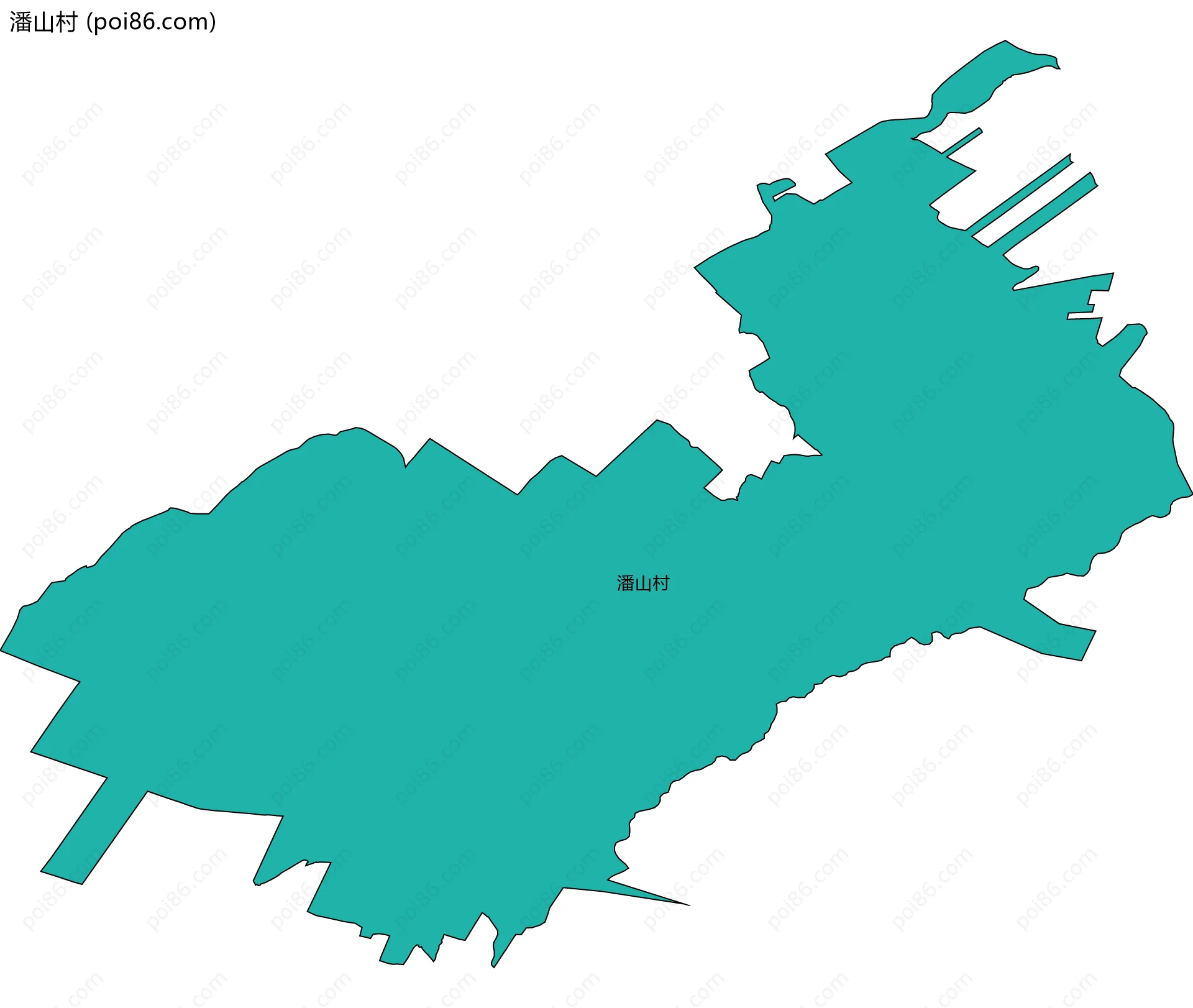 潘山村边界地图