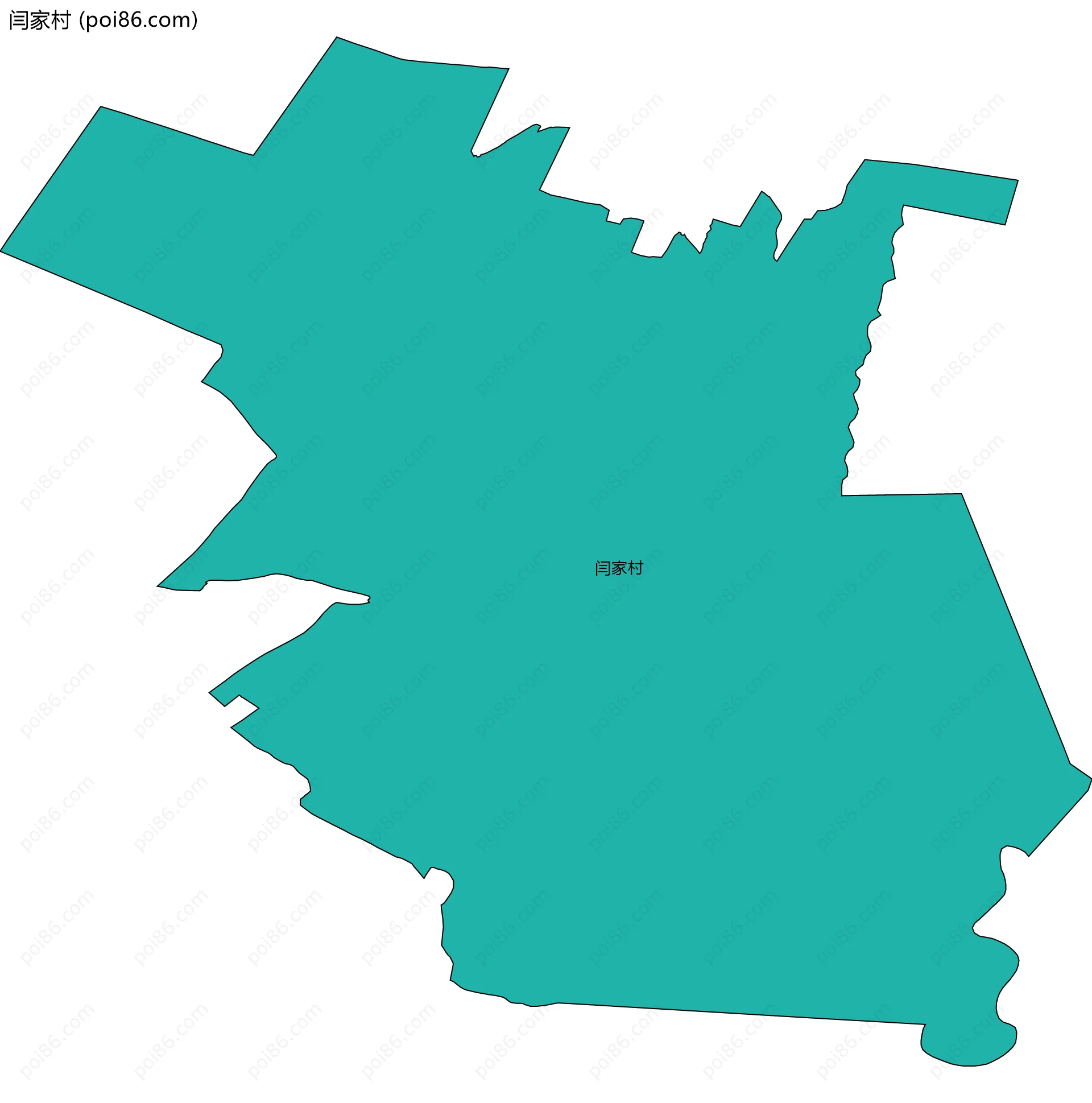 闫家村边界地图