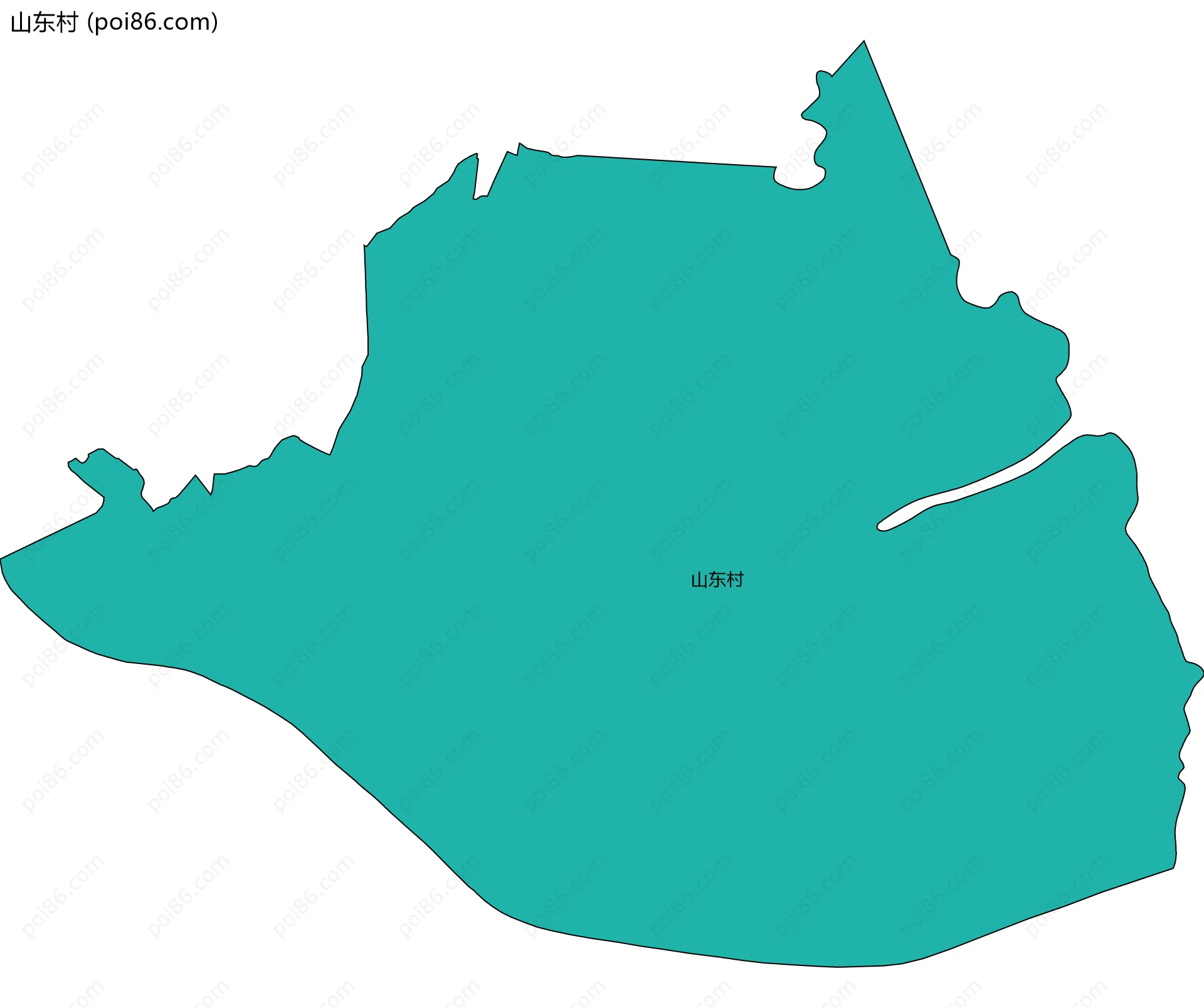 山东村边界地图