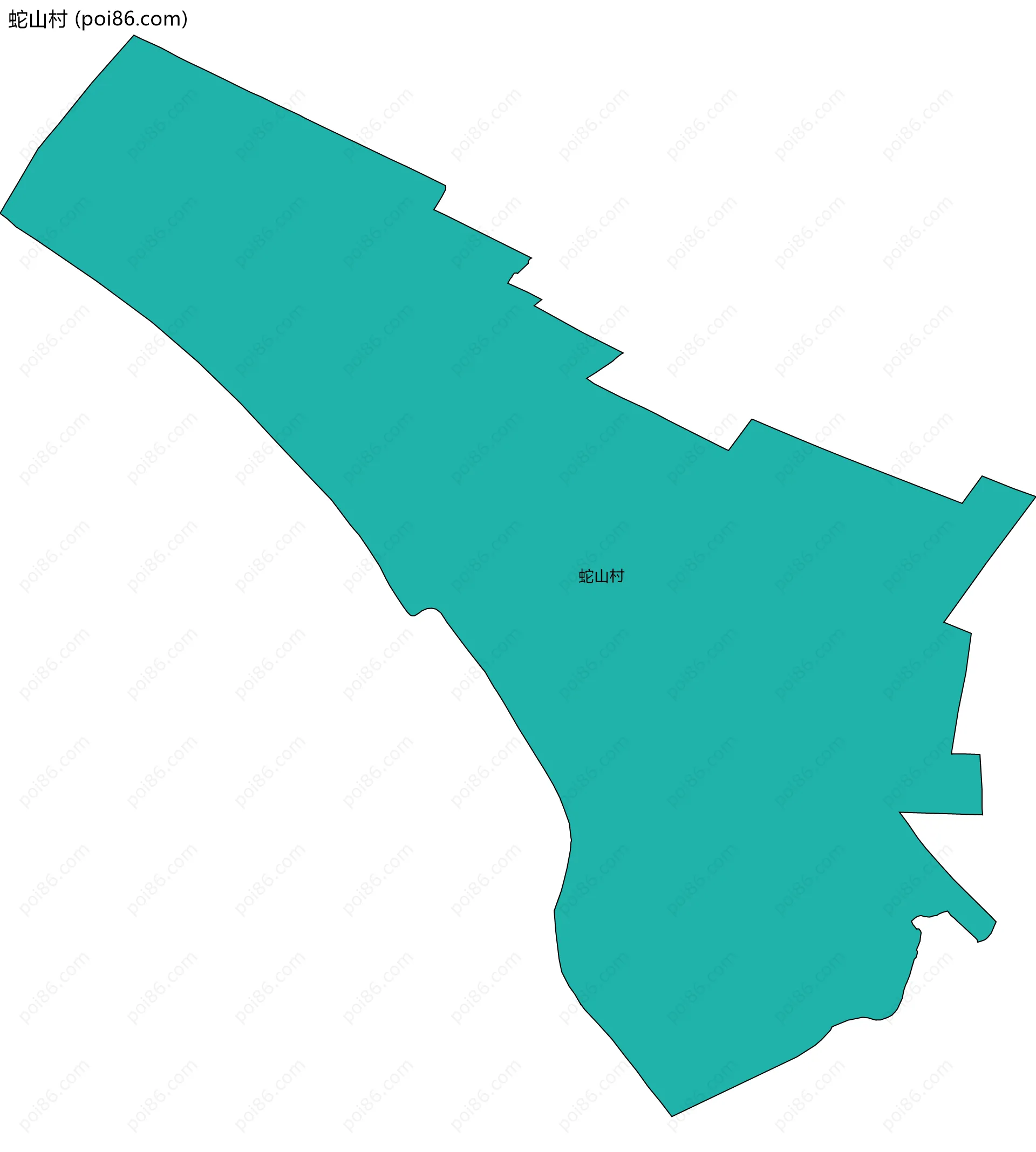 蛇山村边界地图