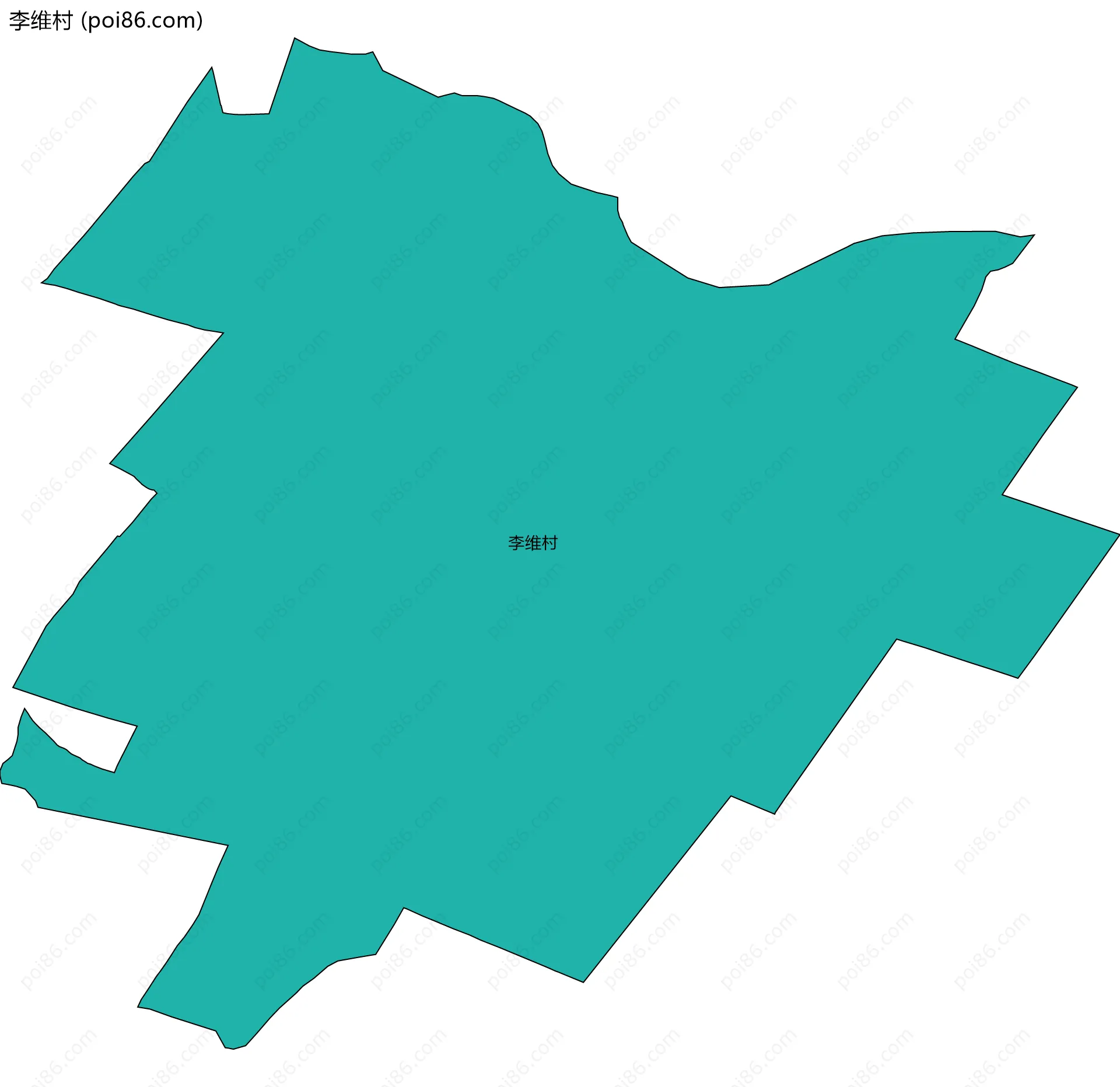 李维村边界地图