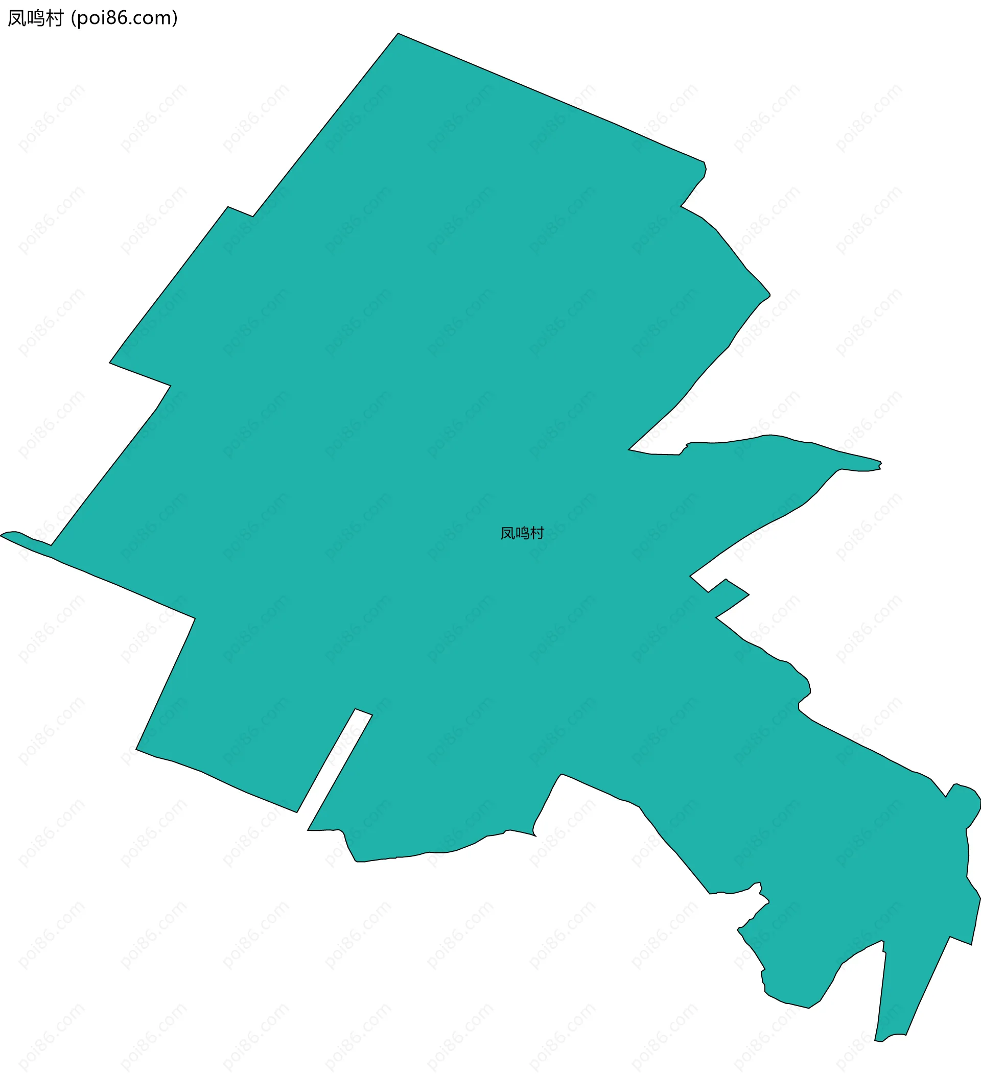 凤鸣村边界地图