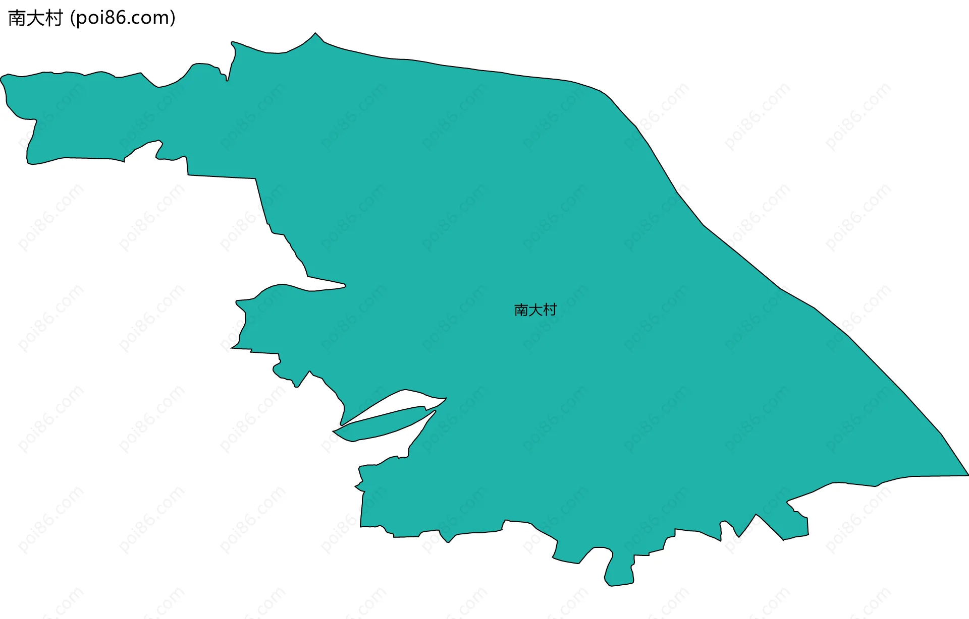 南大村边界地图