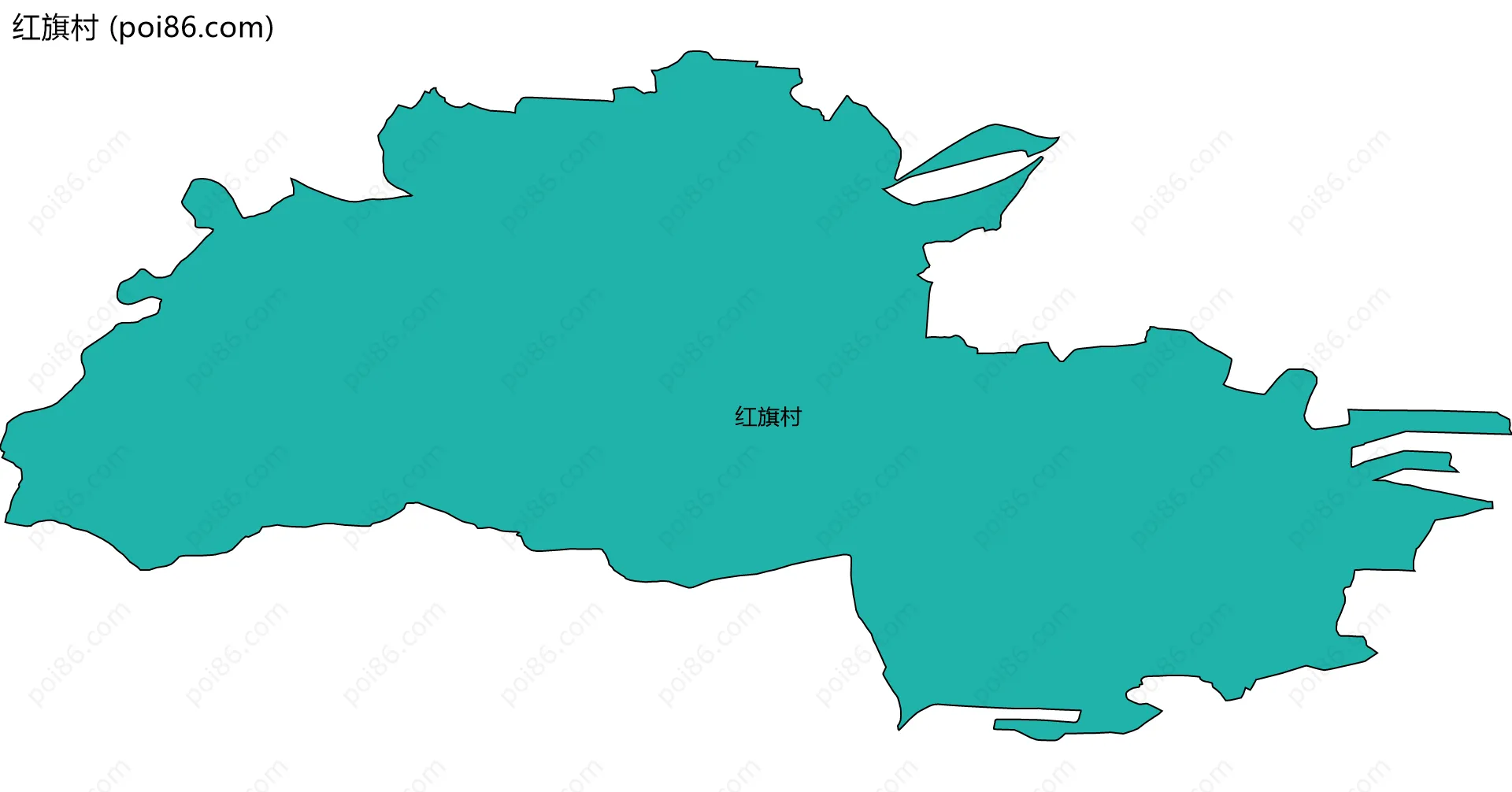 红旗村边界地图
