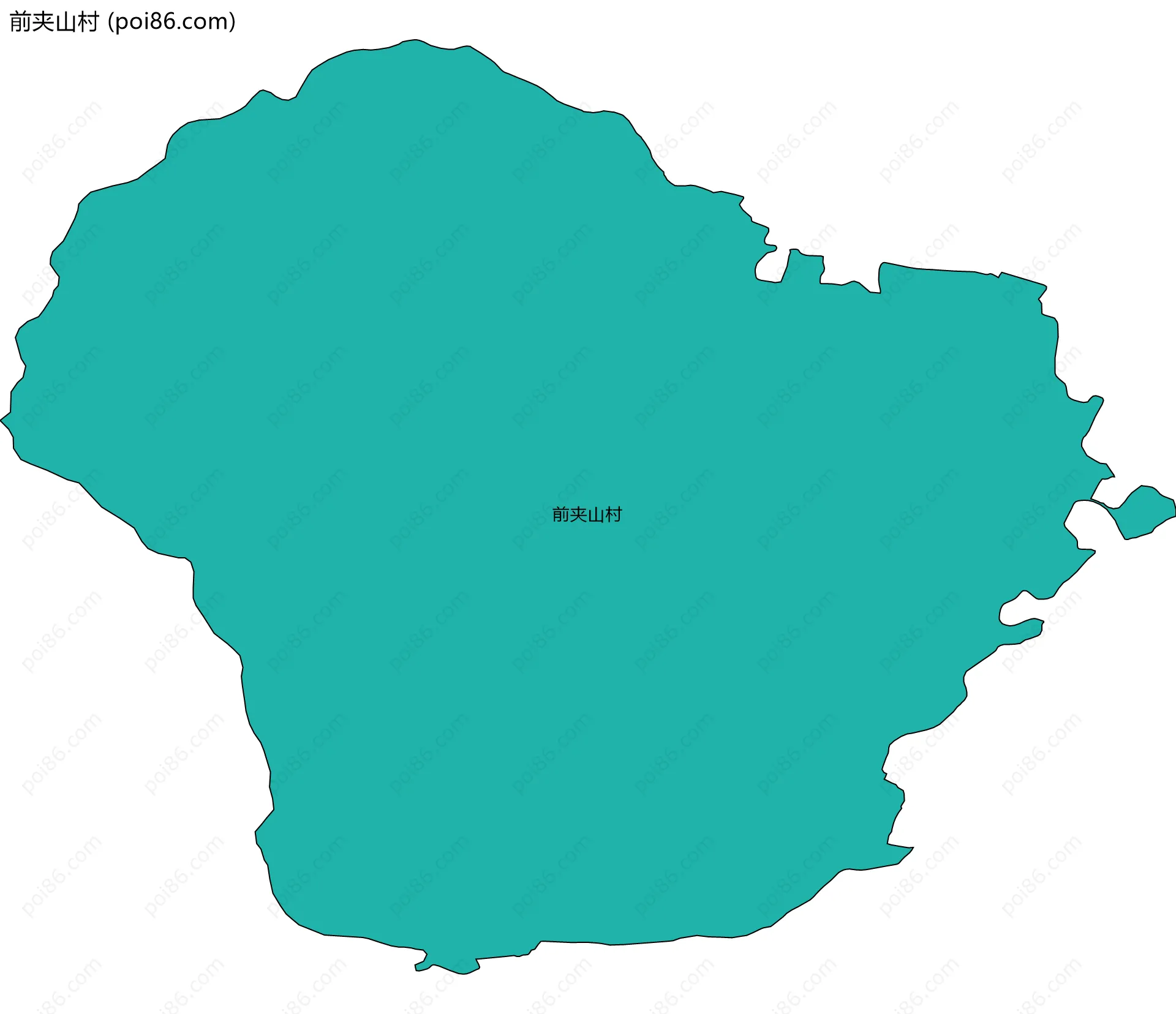 前夹山村边界地图