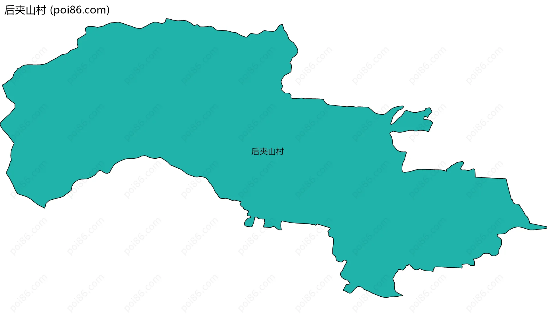 后夹山村边界地图