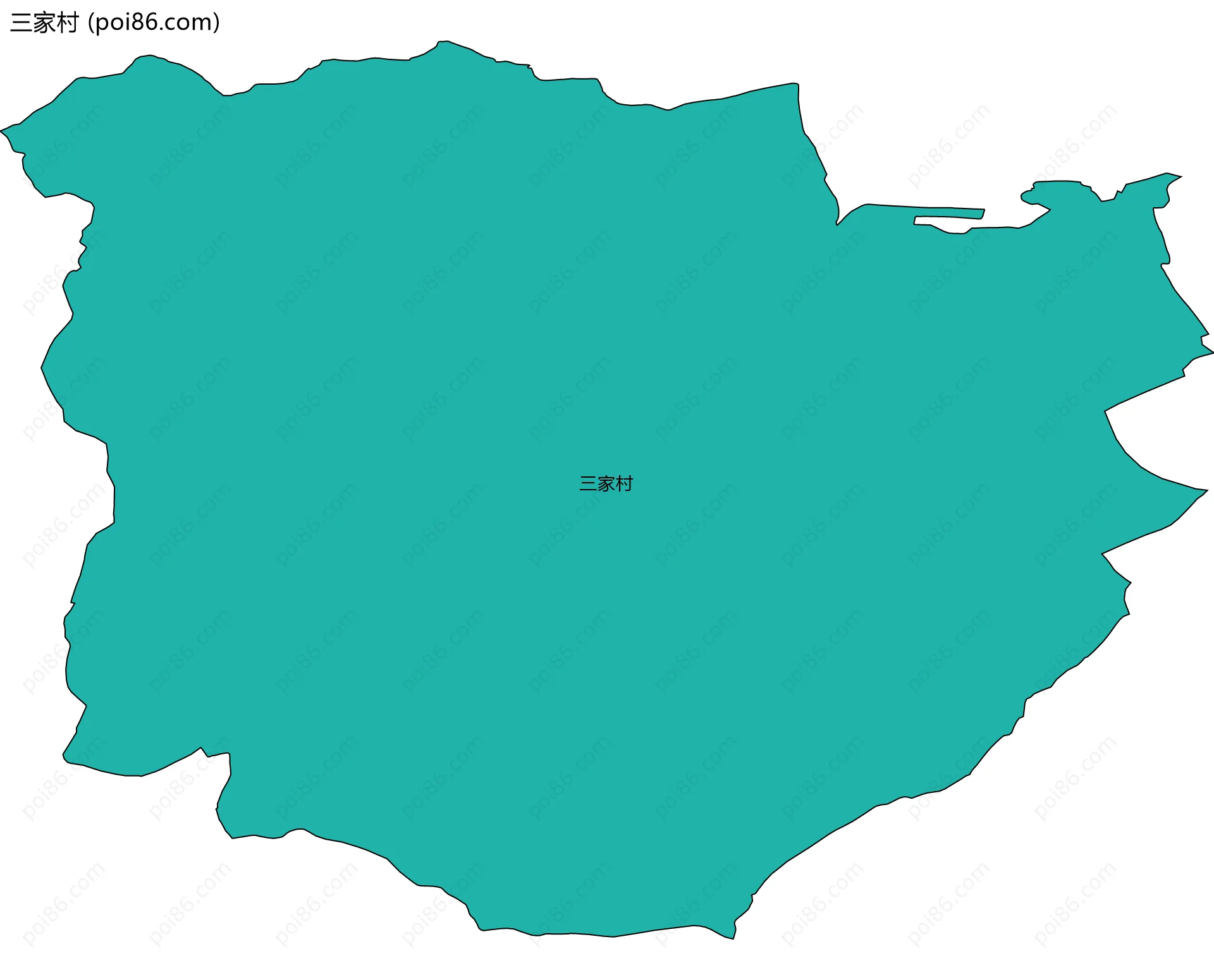 三家村边界地图