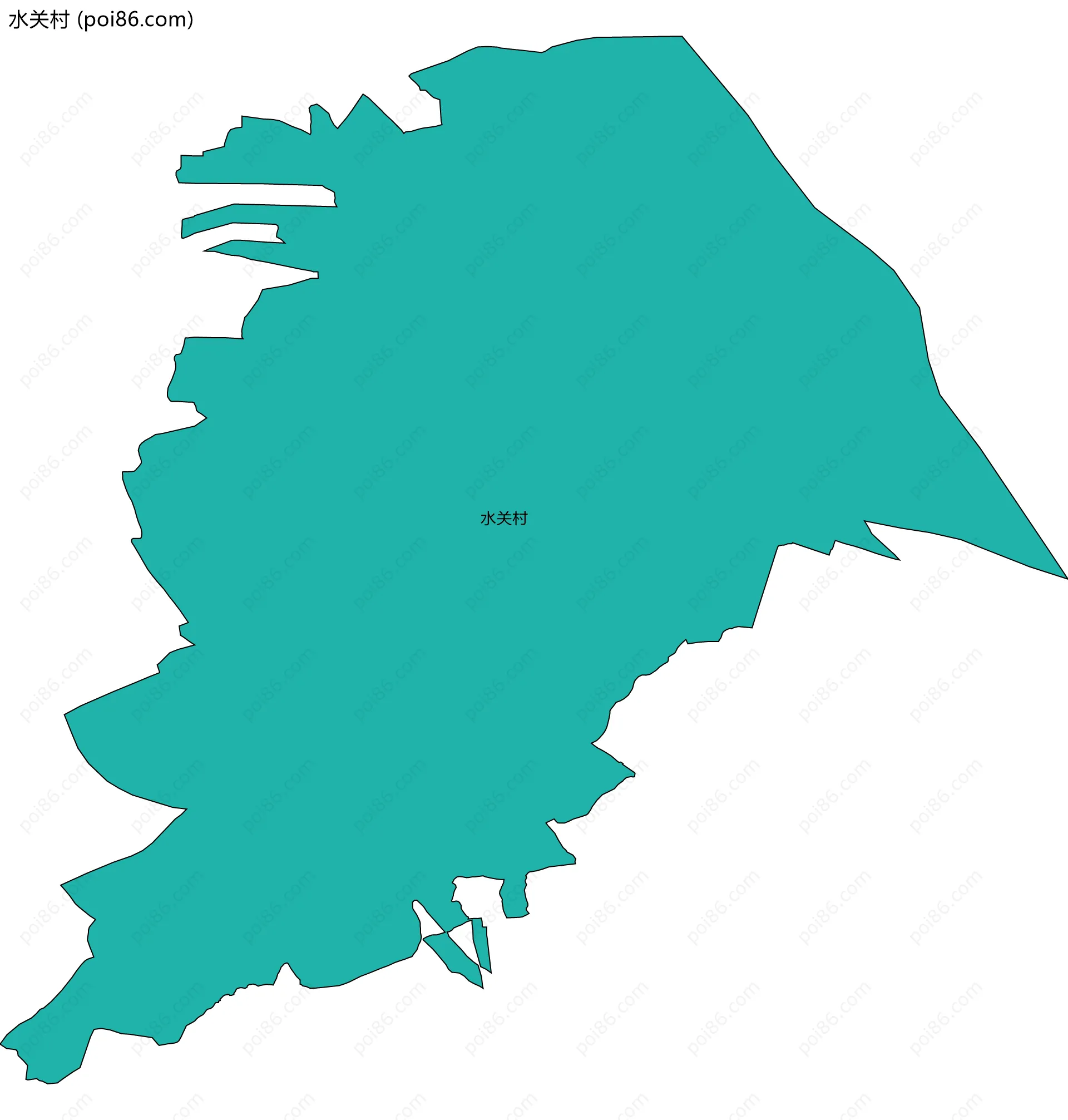 水关村边界地图