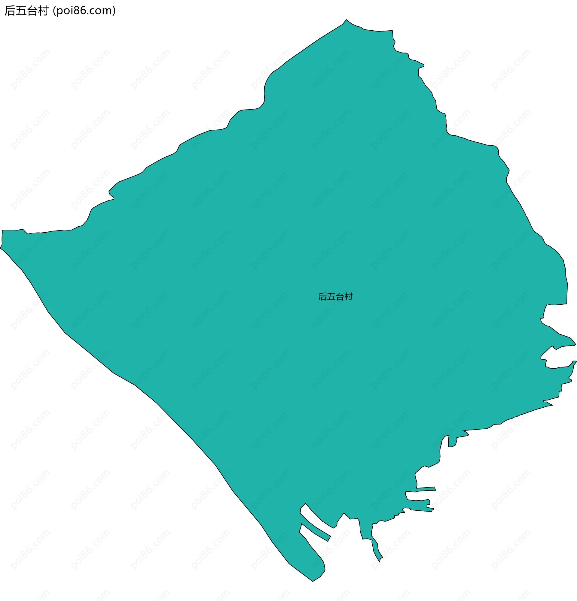 后五台村边界地图