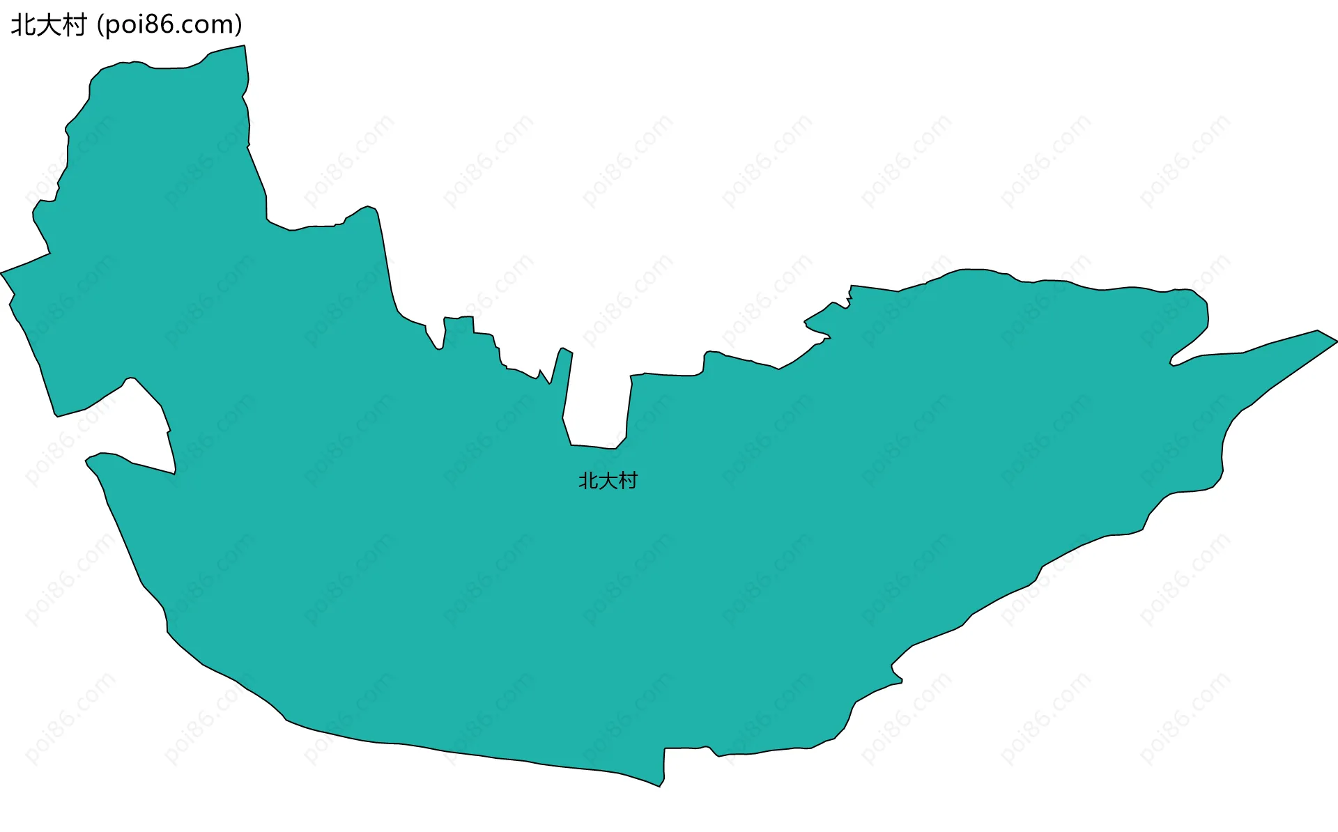 北大村边界地图