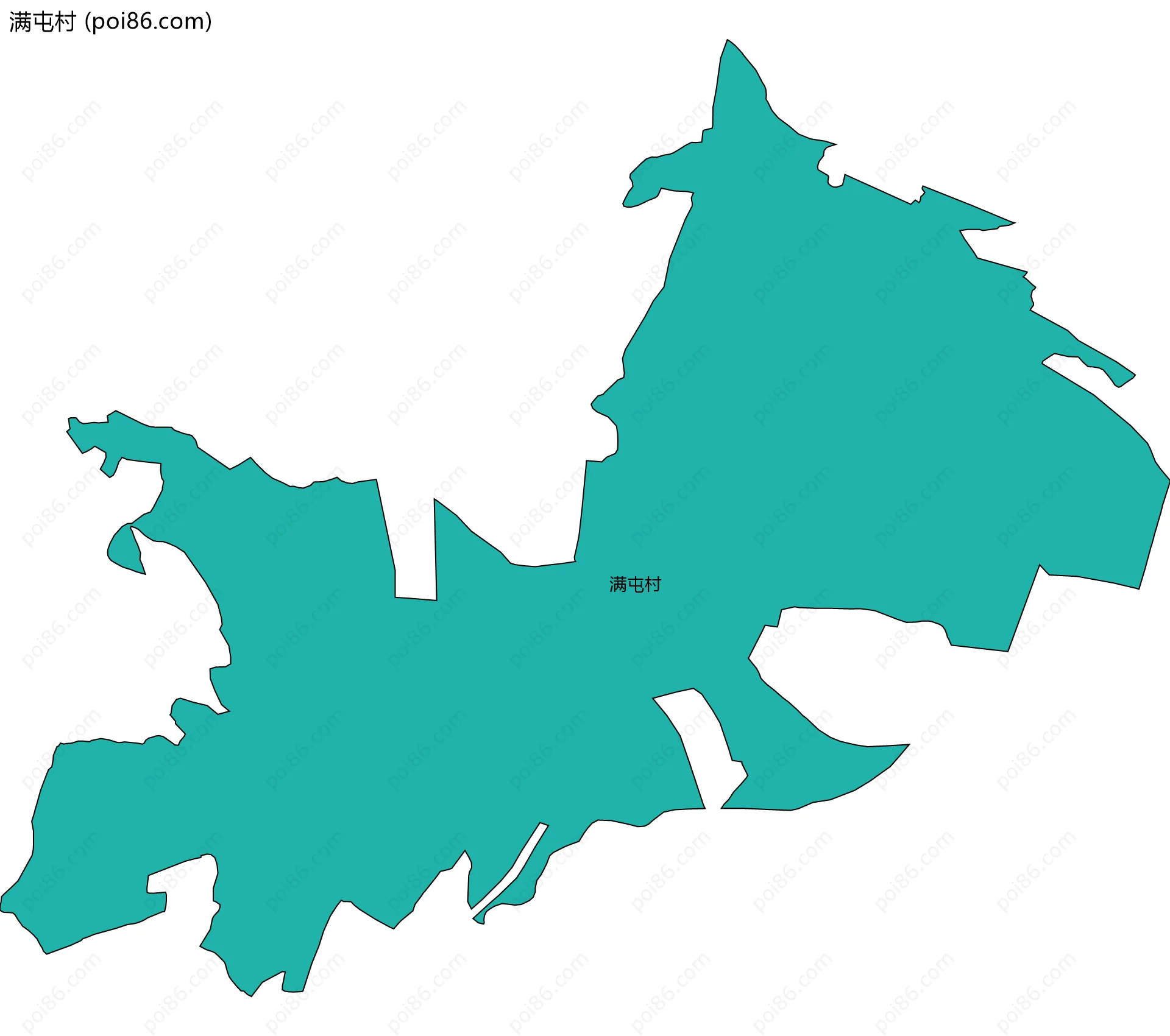 满屯村边界地图