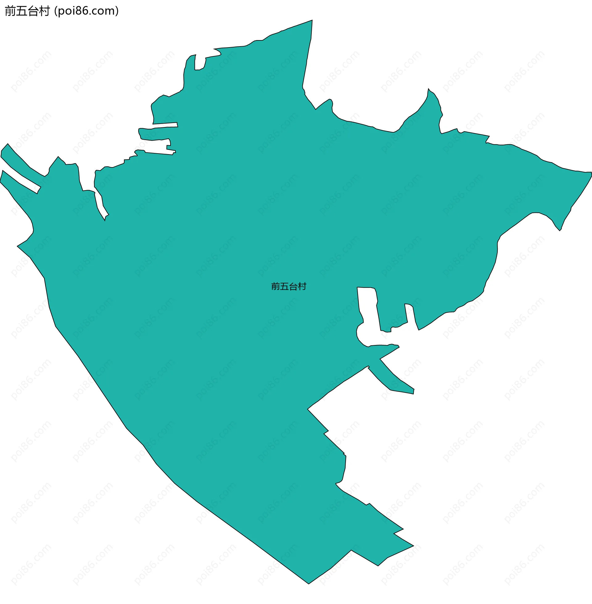 前五台村边界地图