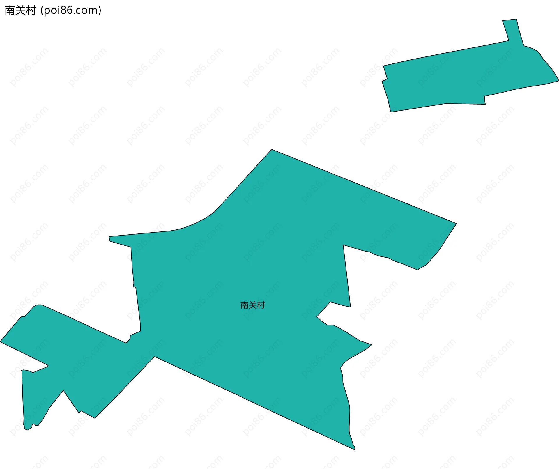 南关村边界地图