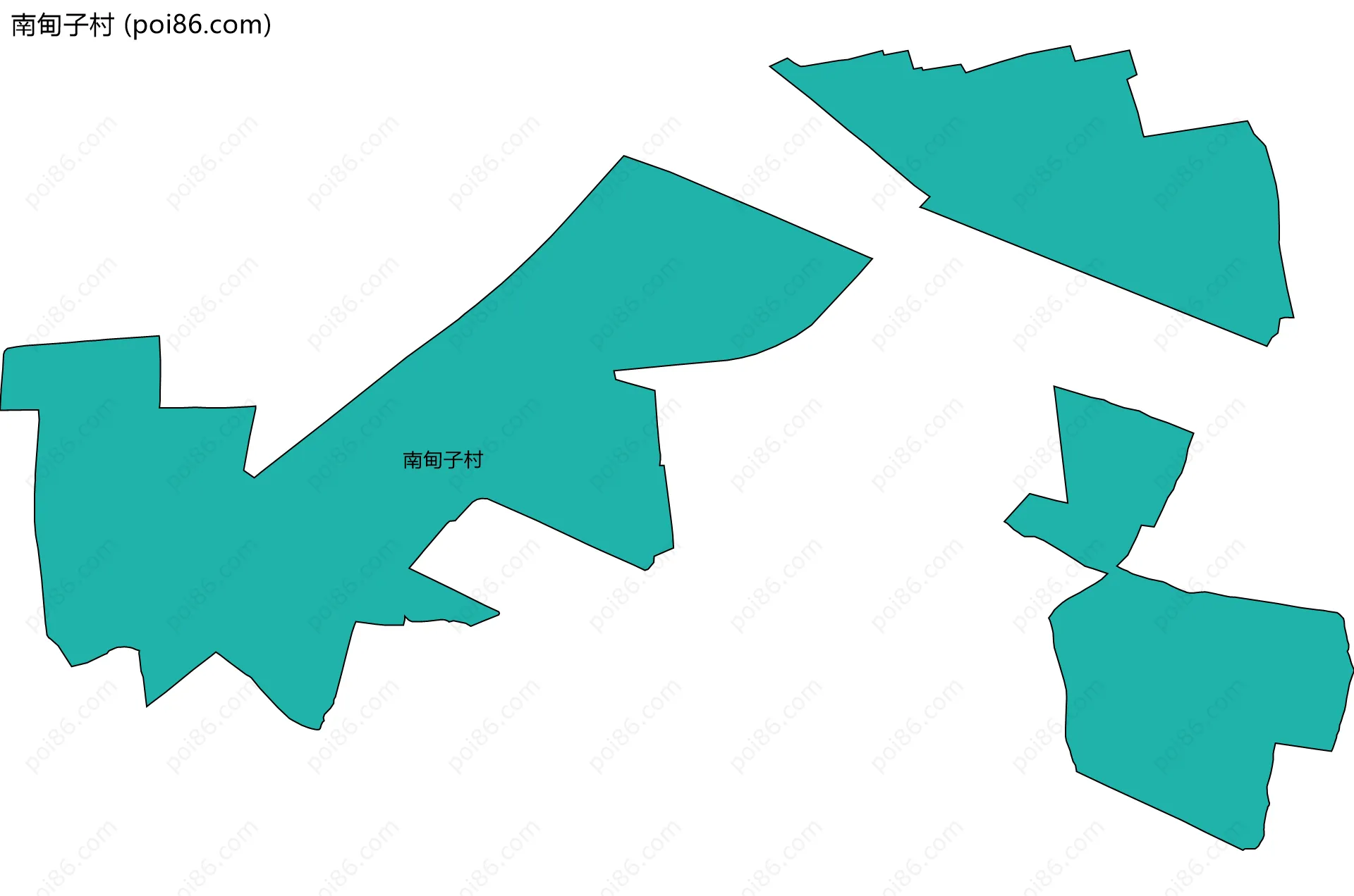 南甸子村边界地图