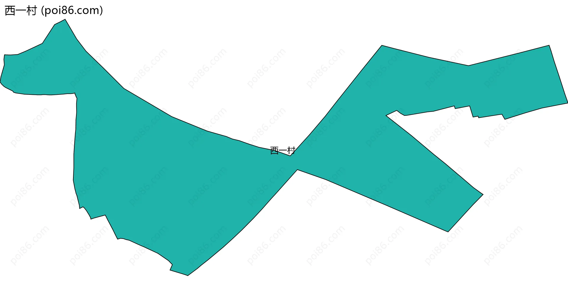 西一村边界地图