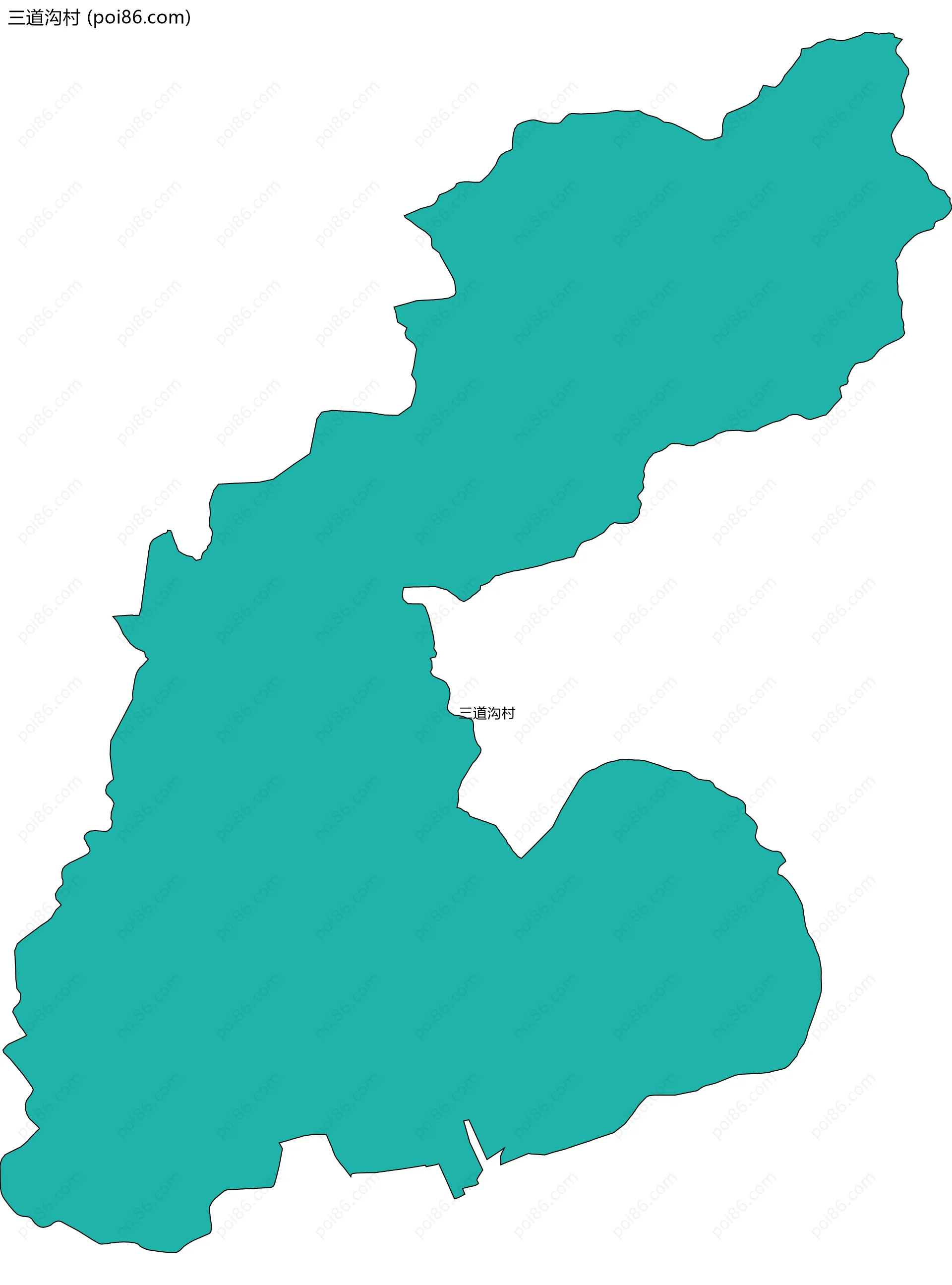 三道沟村边界地图