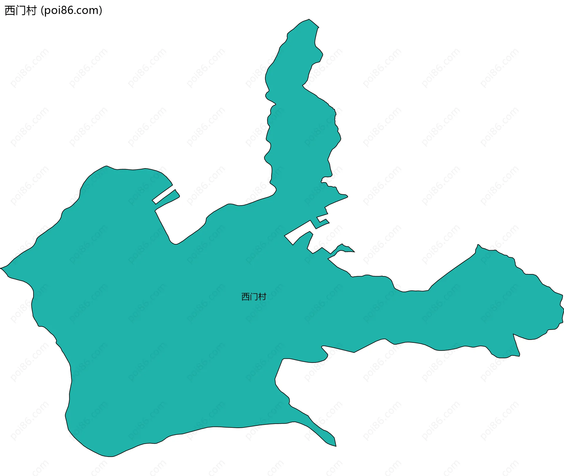 西门村边界地图