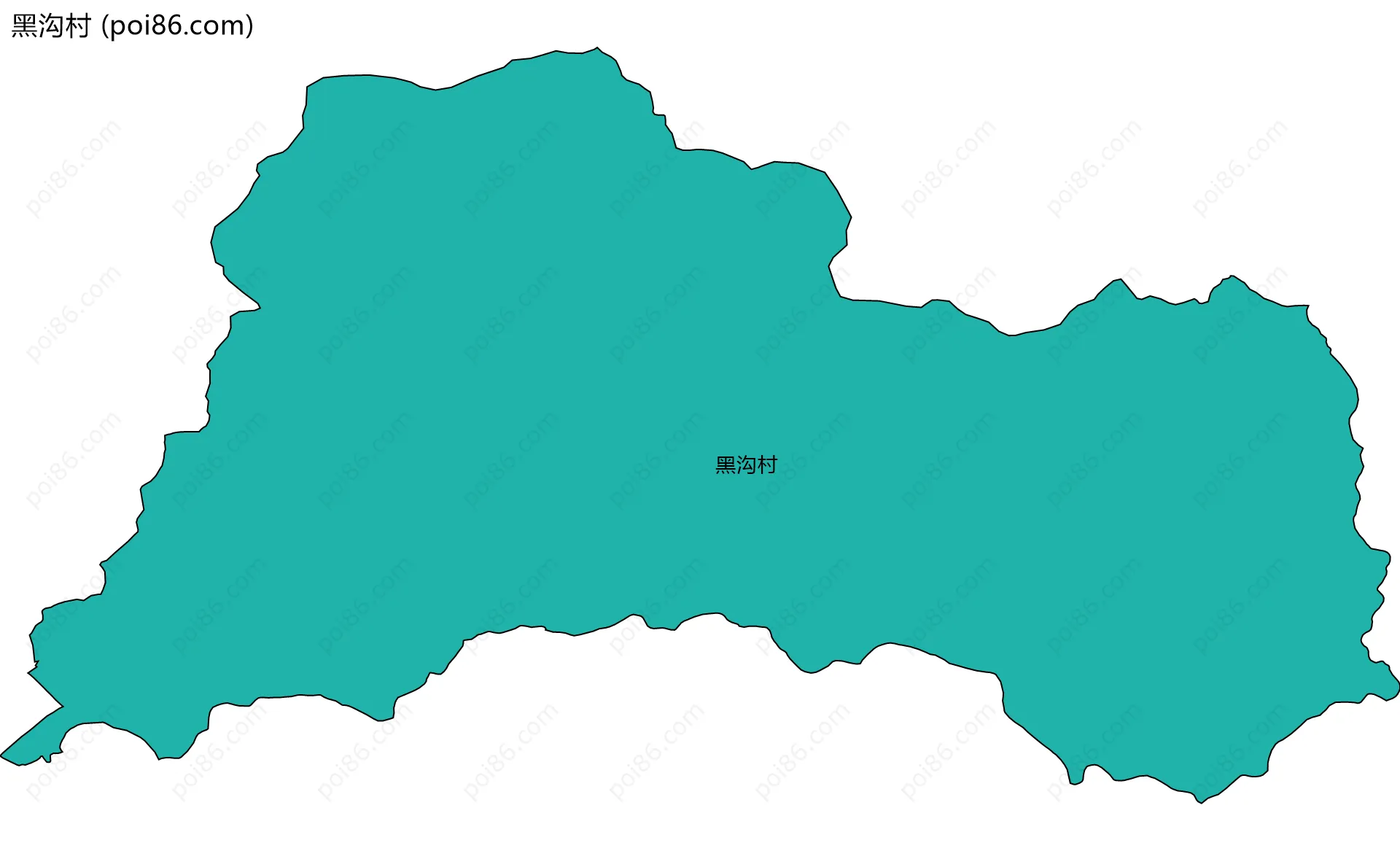 黑沟村边界地图