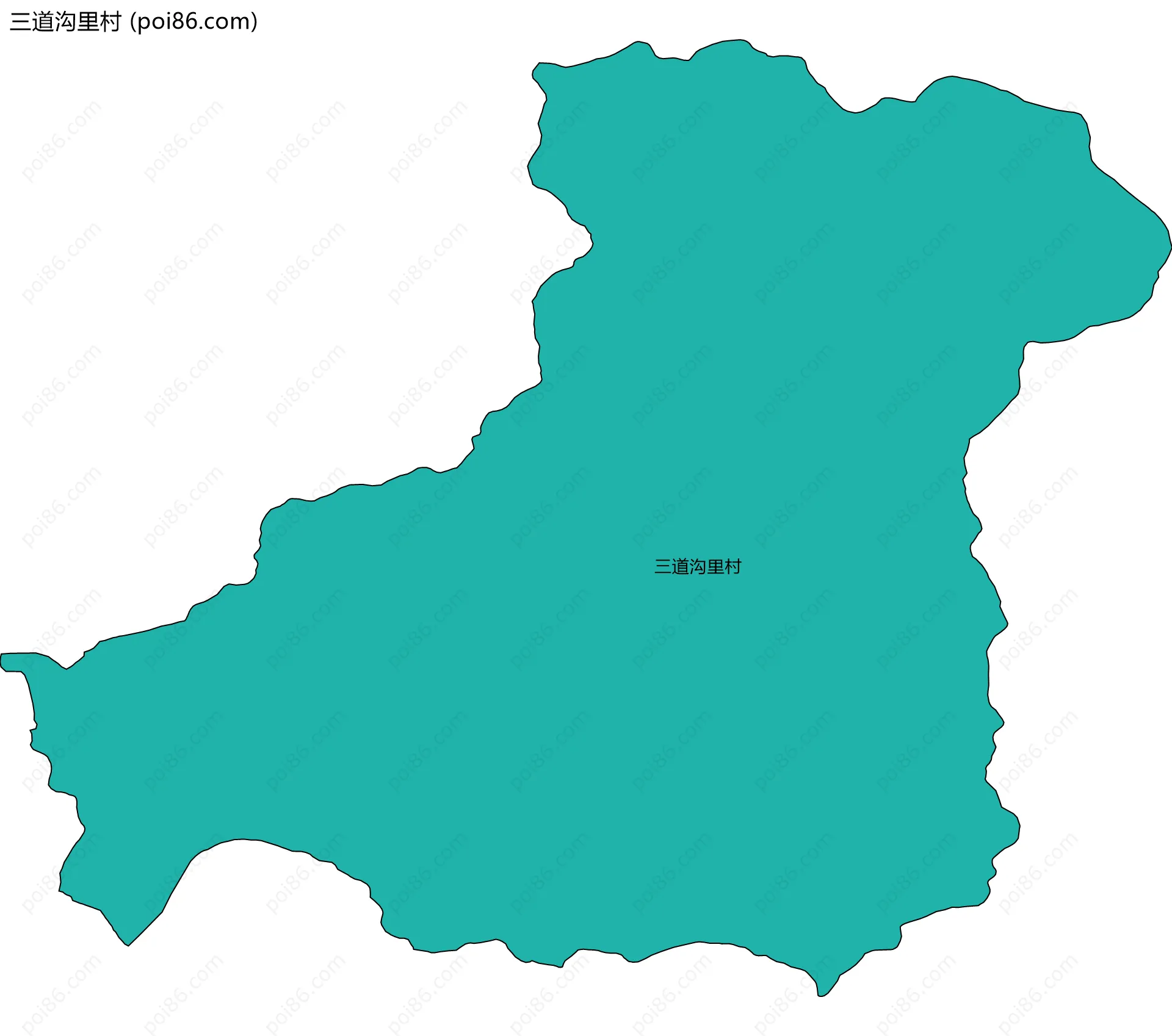 三道沟里村边界地图