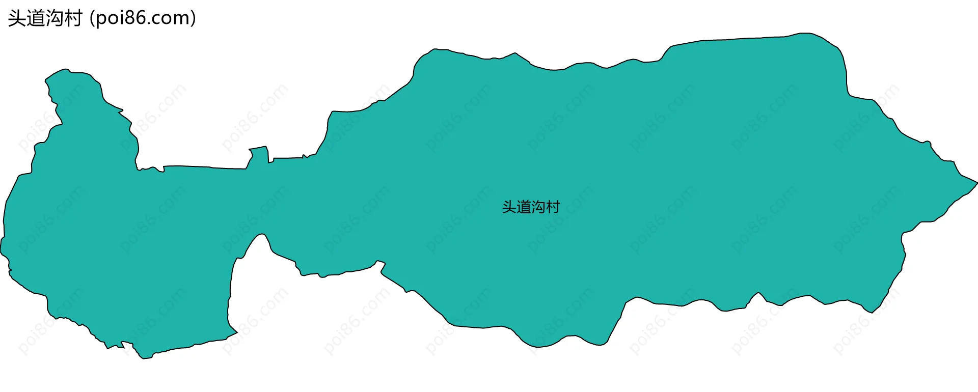 头道沟村边界地图