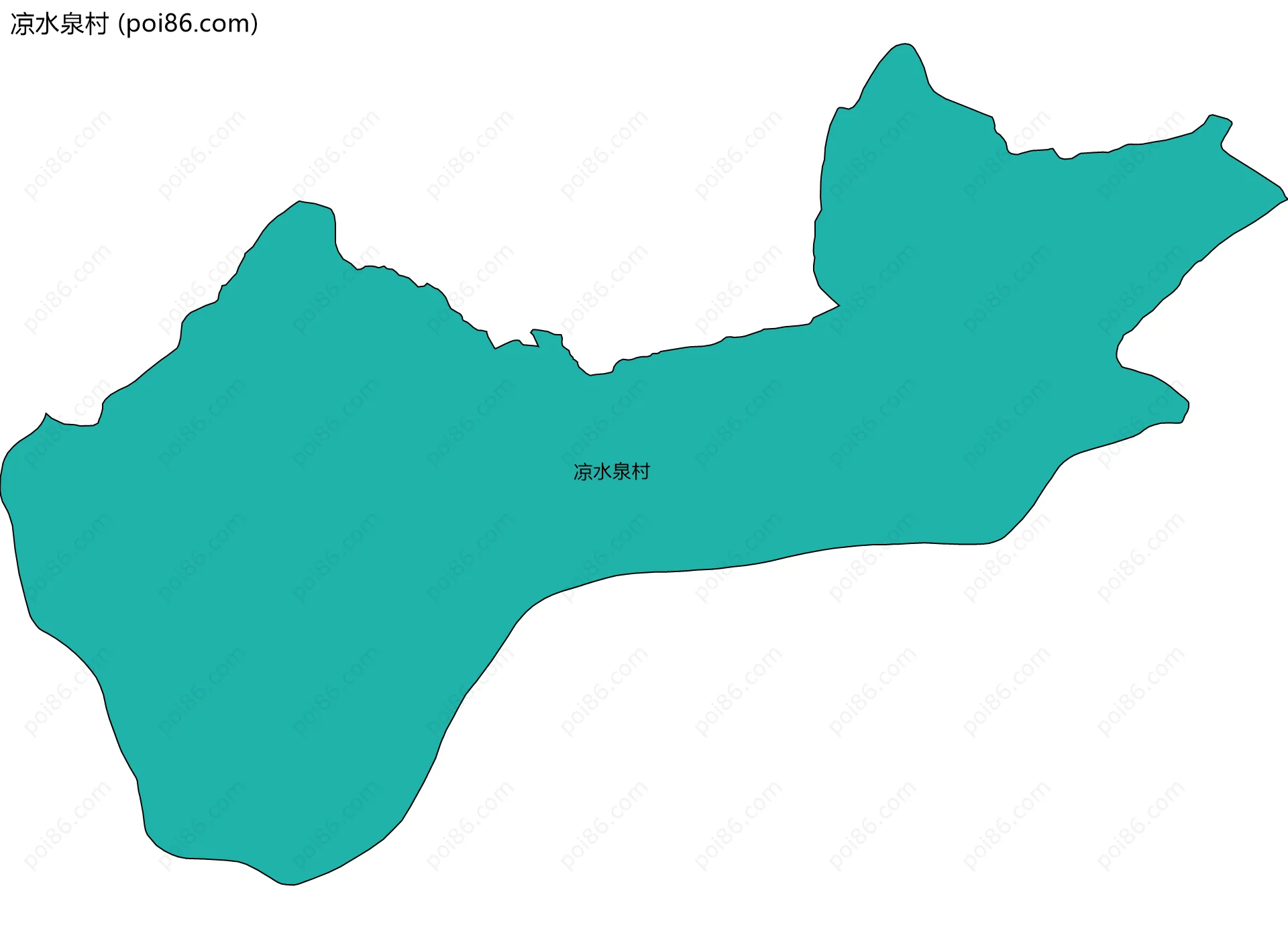 凉水泉村边界地图