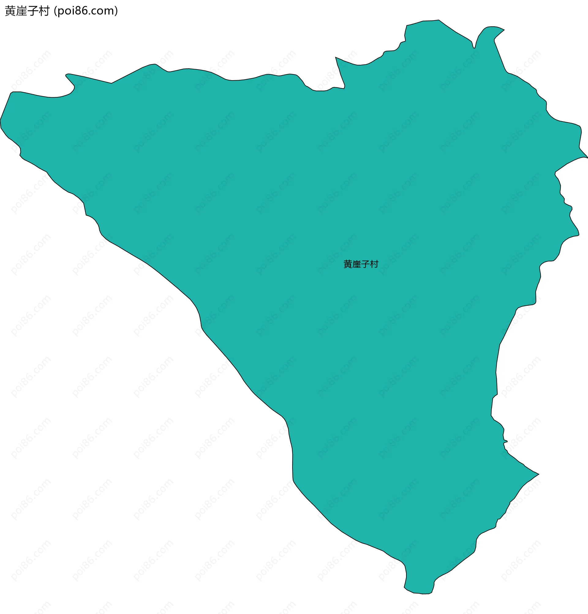 黄崖子村边界地图