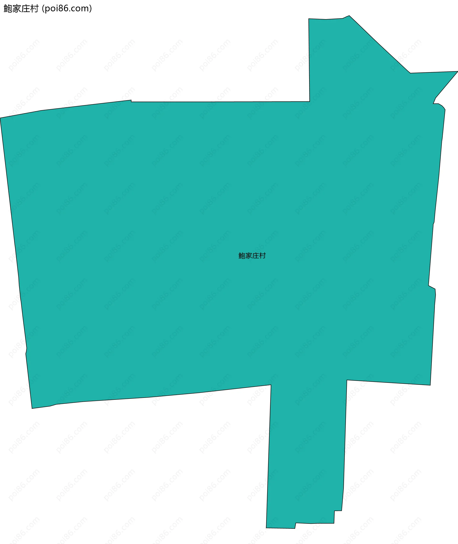 鲍家庄村边界地图