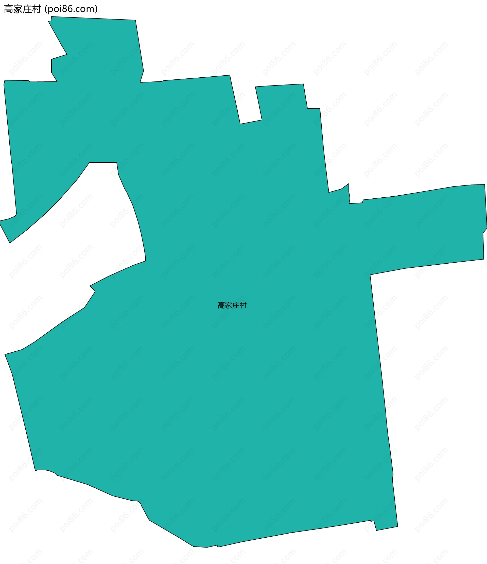 高家庄村边界地图