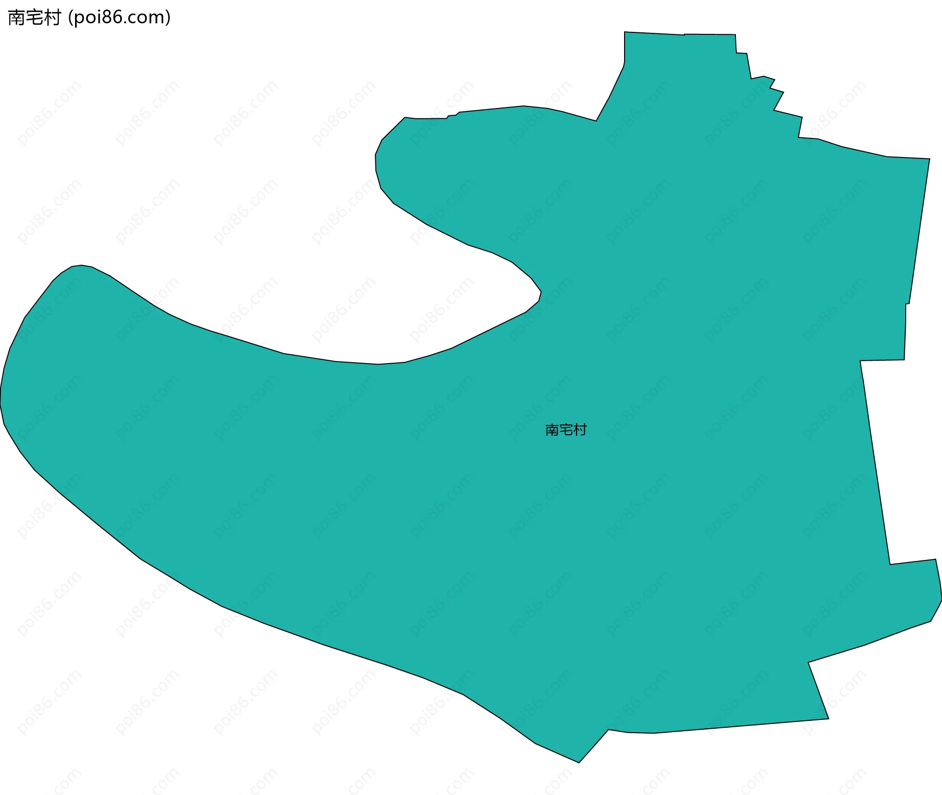 南宅村边界地图