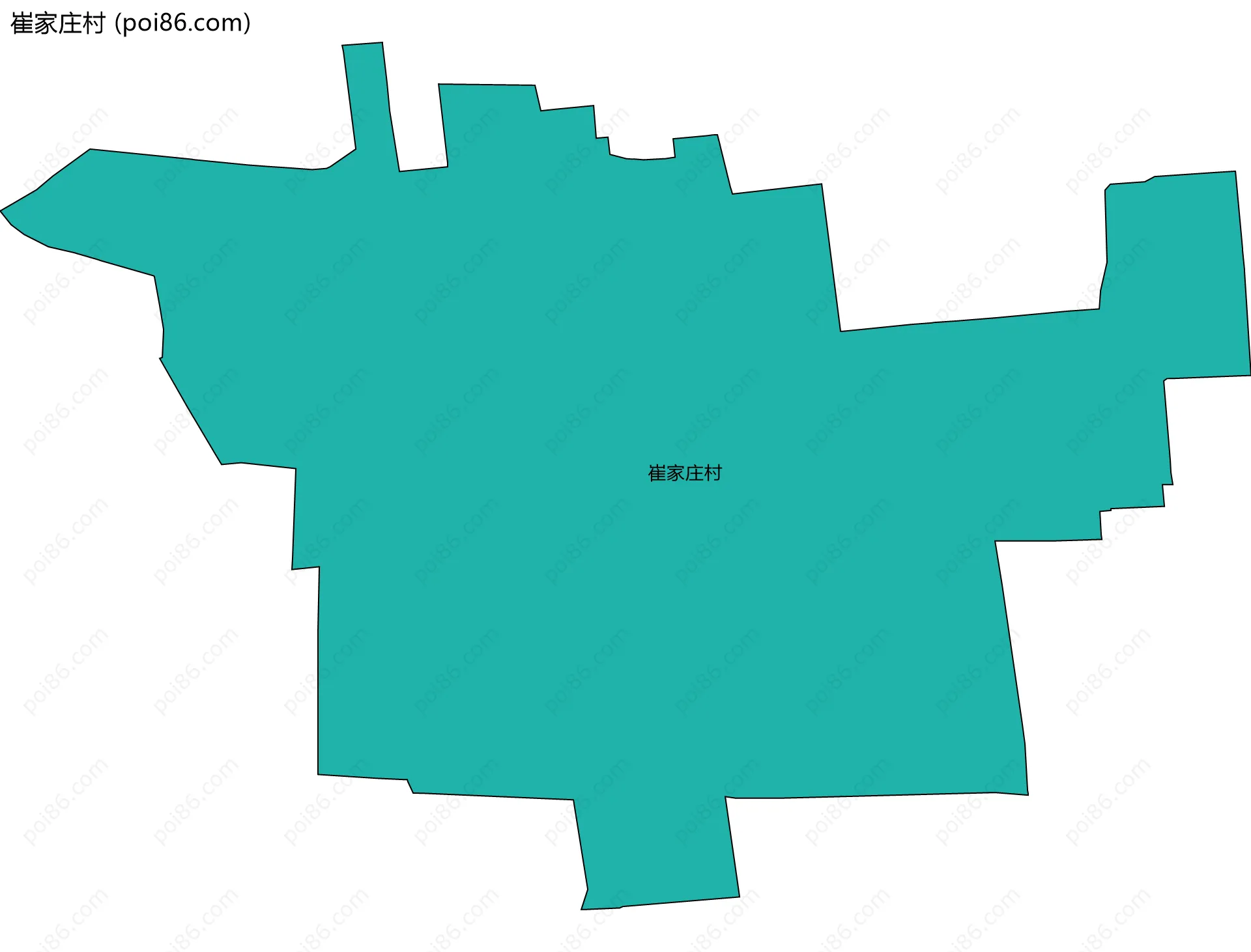 崔家庄村边界地图