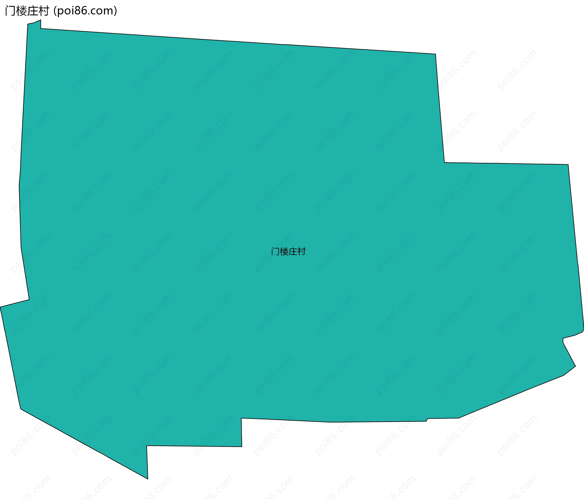 门楼庄村边界地图