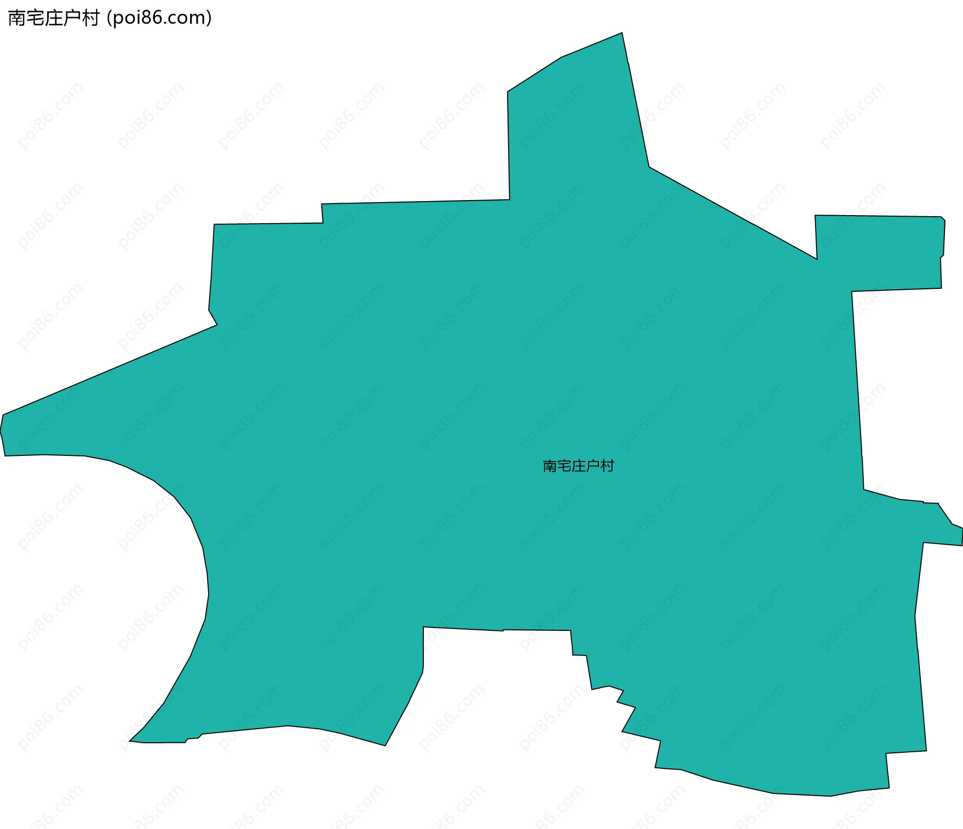 南宅庄户村边界地图